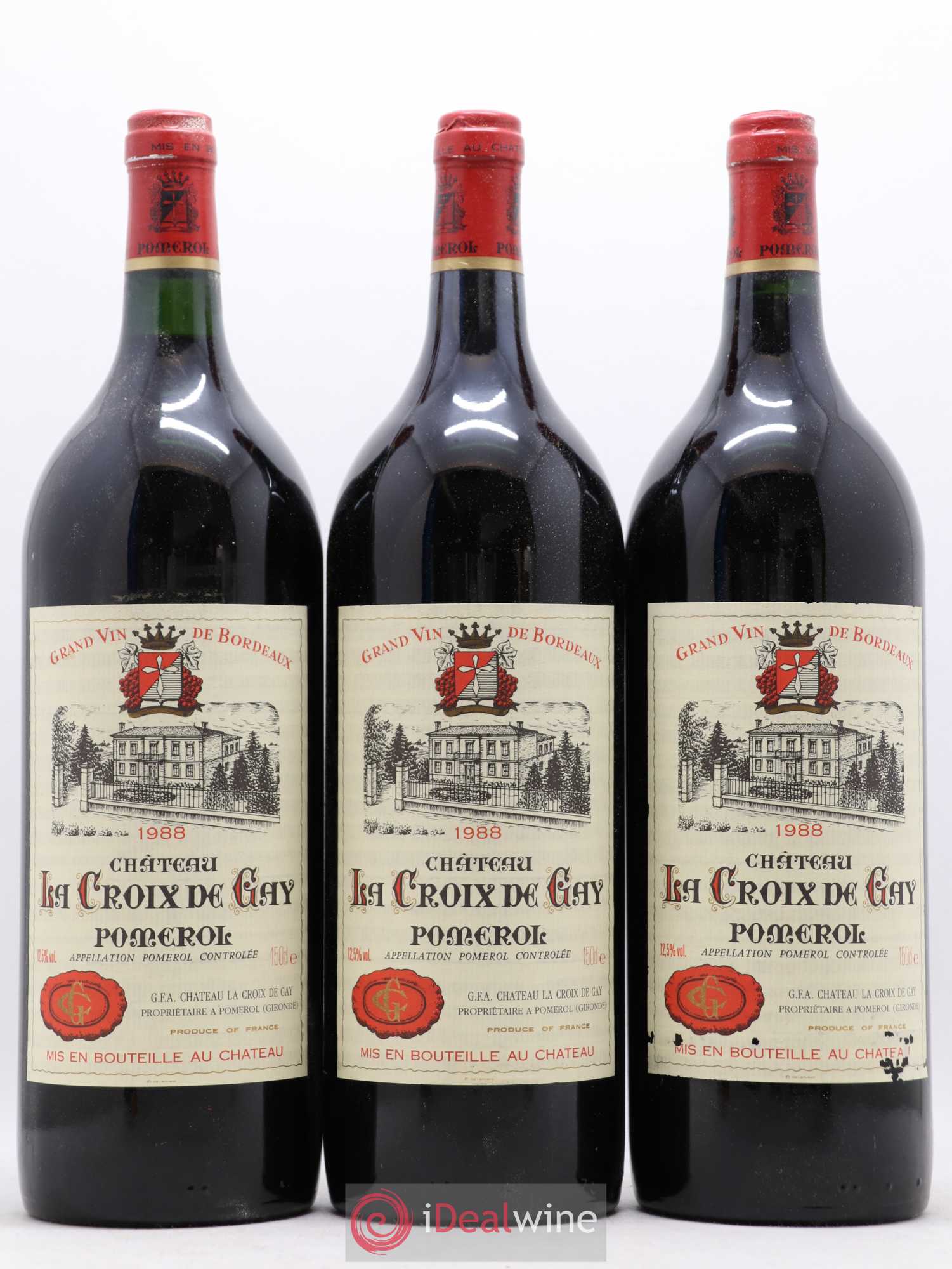 Château la Croix de Gay 1988 - Lot de 6 magnums - 1
