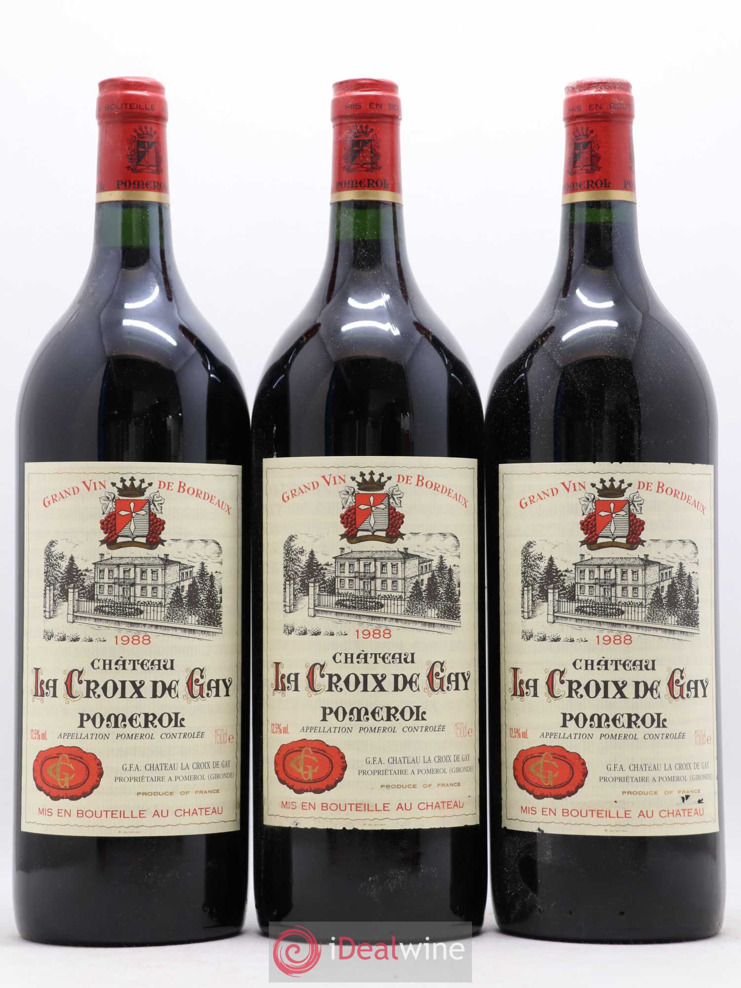 Château la Croix de Gay 1988 - Lot de 6 magnums - 2