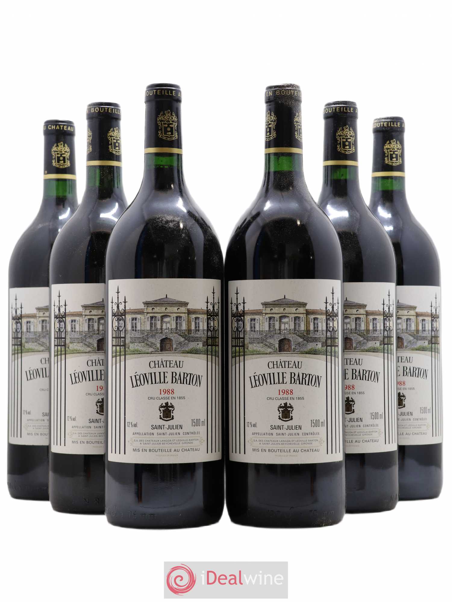 Château Léoville Barton 2ème Grand Cru Classé 1988 - Lot de 6 magnums - 0