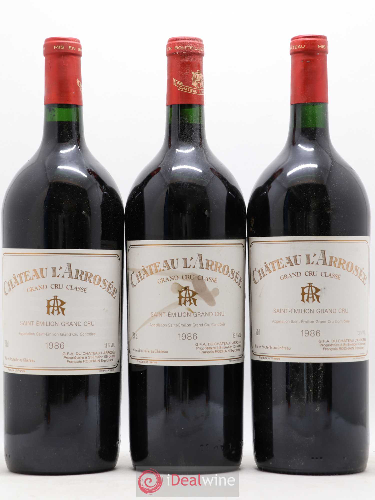 Château l' Arrosée Grand Cru Classé 1986 - Lot de 6 magnums - 1
