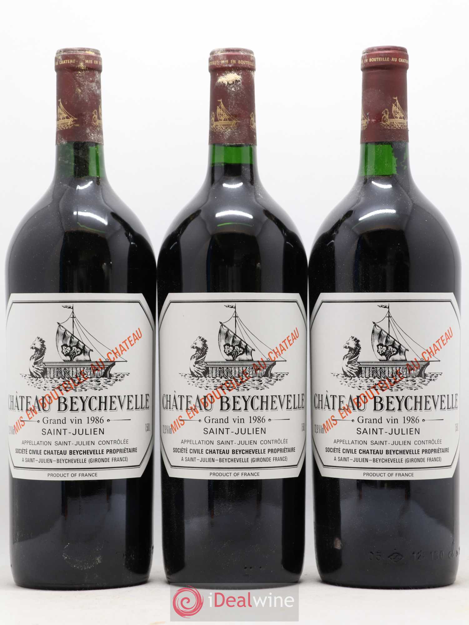 Château Beychevelle 4ème Grand Cru Classé 1986 - Lot de 6 magnums - 1