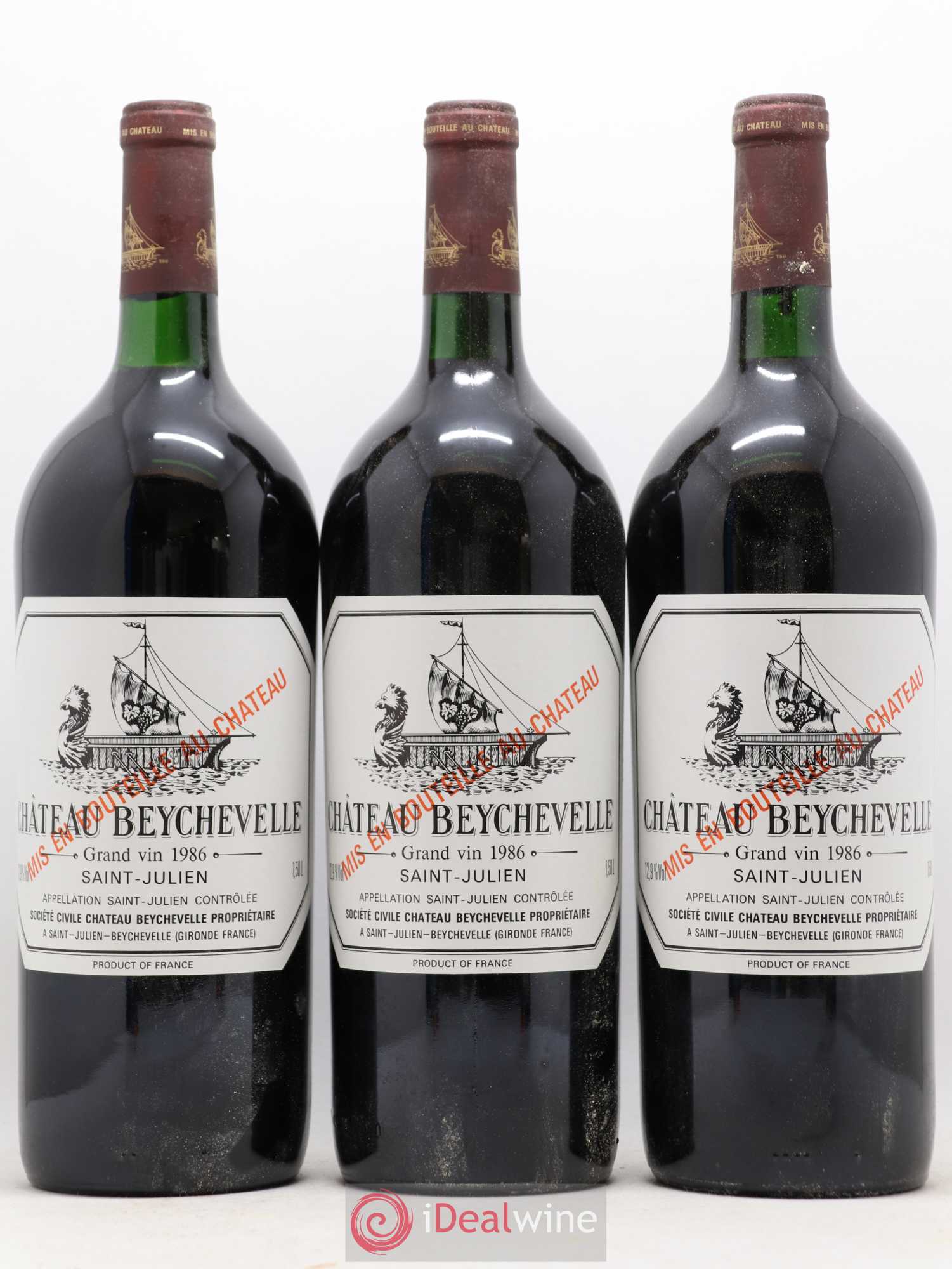 Château Beychevelle 4ème Grand Cru Classé 1986 - Lot de 6 magnums - 2