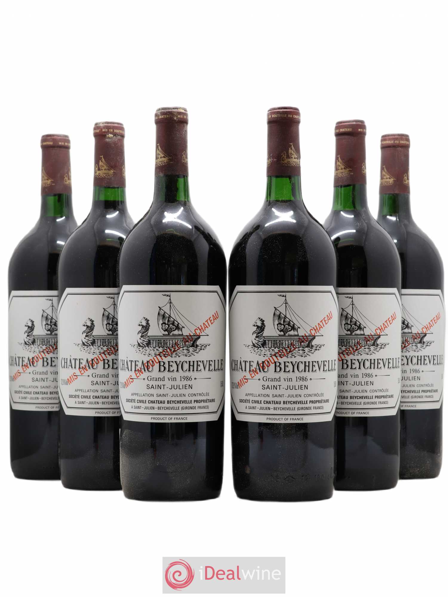 Château Beychevelle 4ème Grand Cru Classé 1986 - Lot de 6 magnums - 0