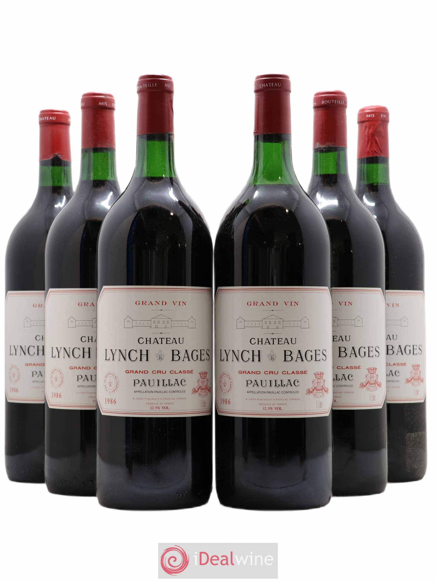 Château Lynch Bages 5ème Grand Cru Classé 1986 - Lot de 6 magnums - 0