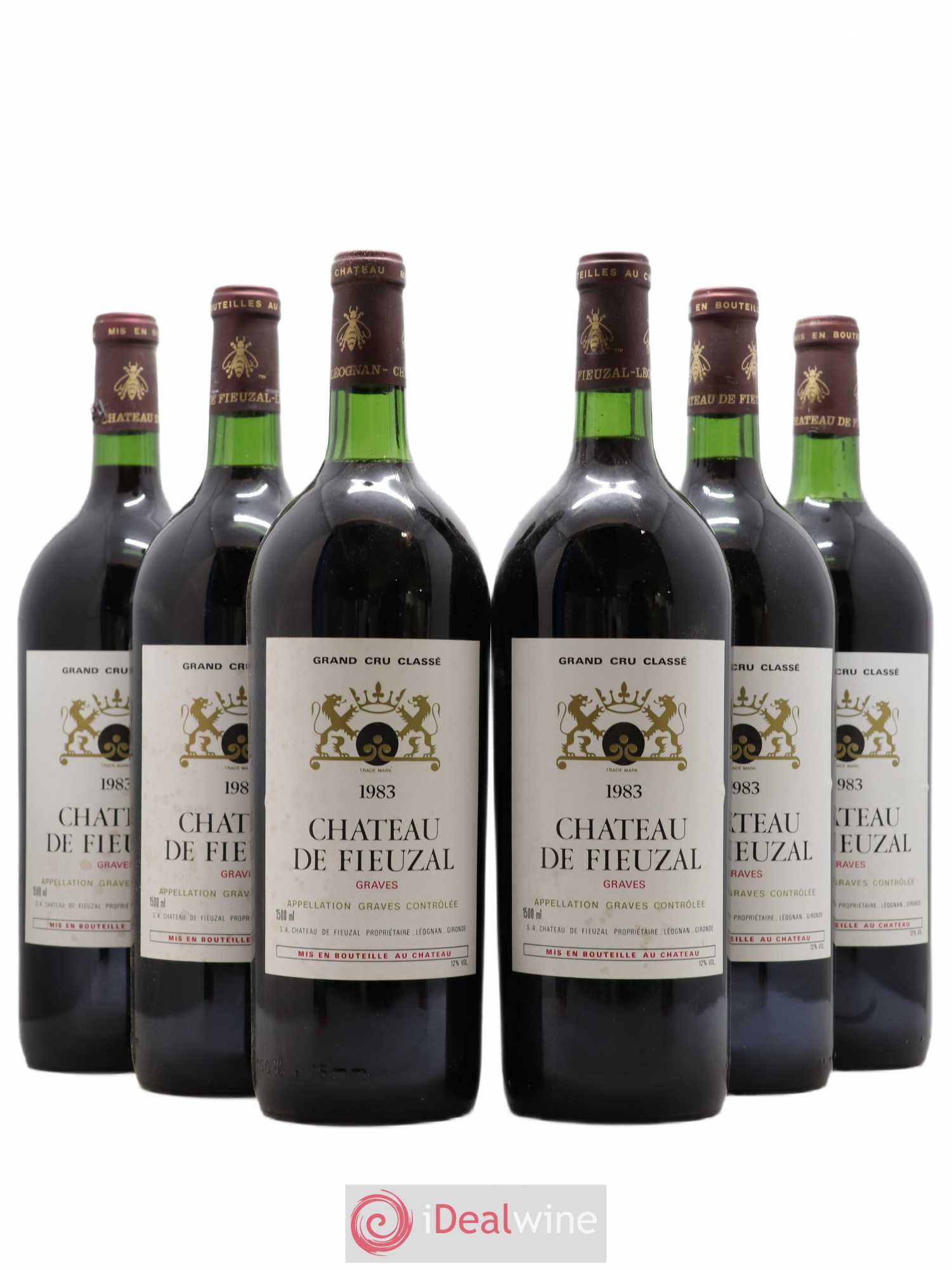 Château de Fieuzal Cru Classé de Graves 1983 - Lot de 6 magnums - 0