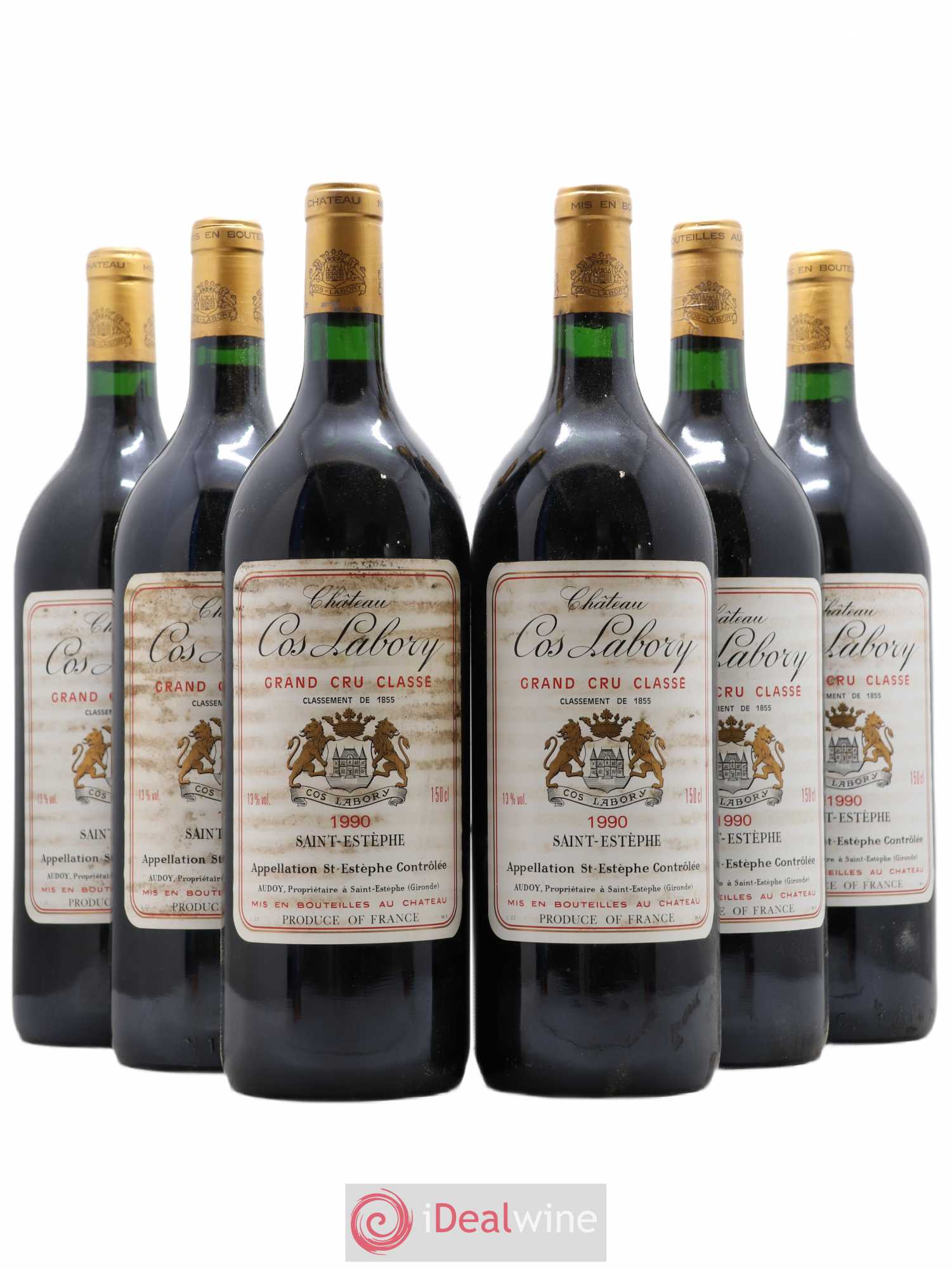 Château Cos Labory 5ème Grand Cru Classé 1990 - Lot de 6 magnums - 0