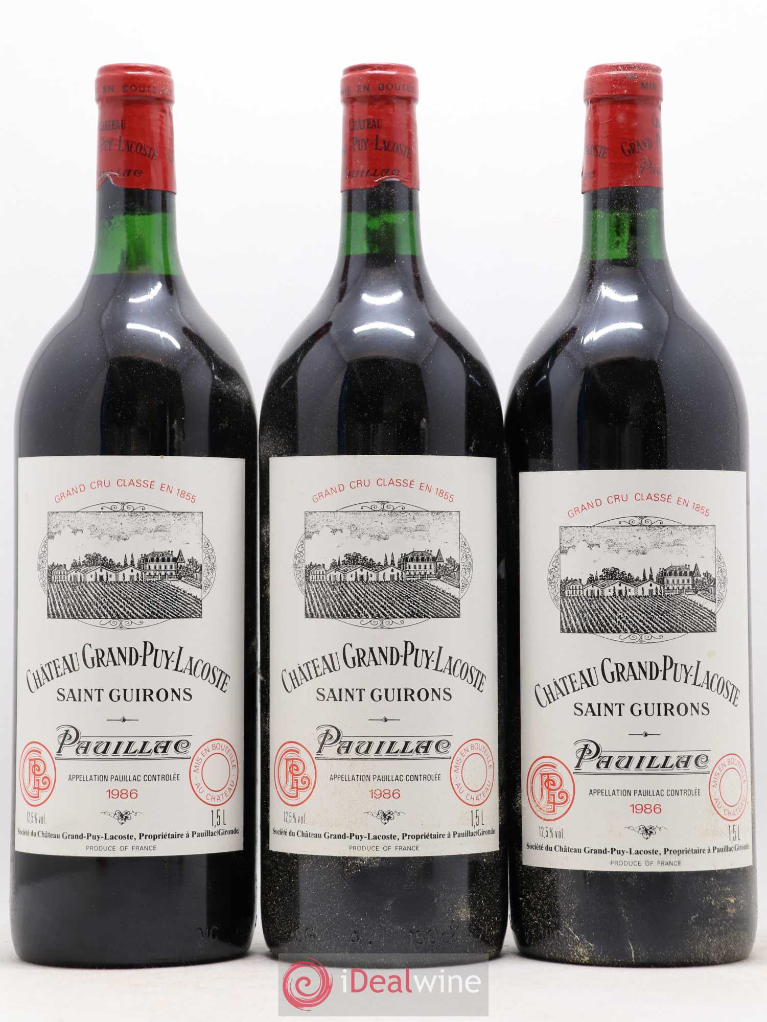 Château Grand Puy Lacoste 5ème Grand Cru Classé 1986 - Lot de 6 magnums - 1