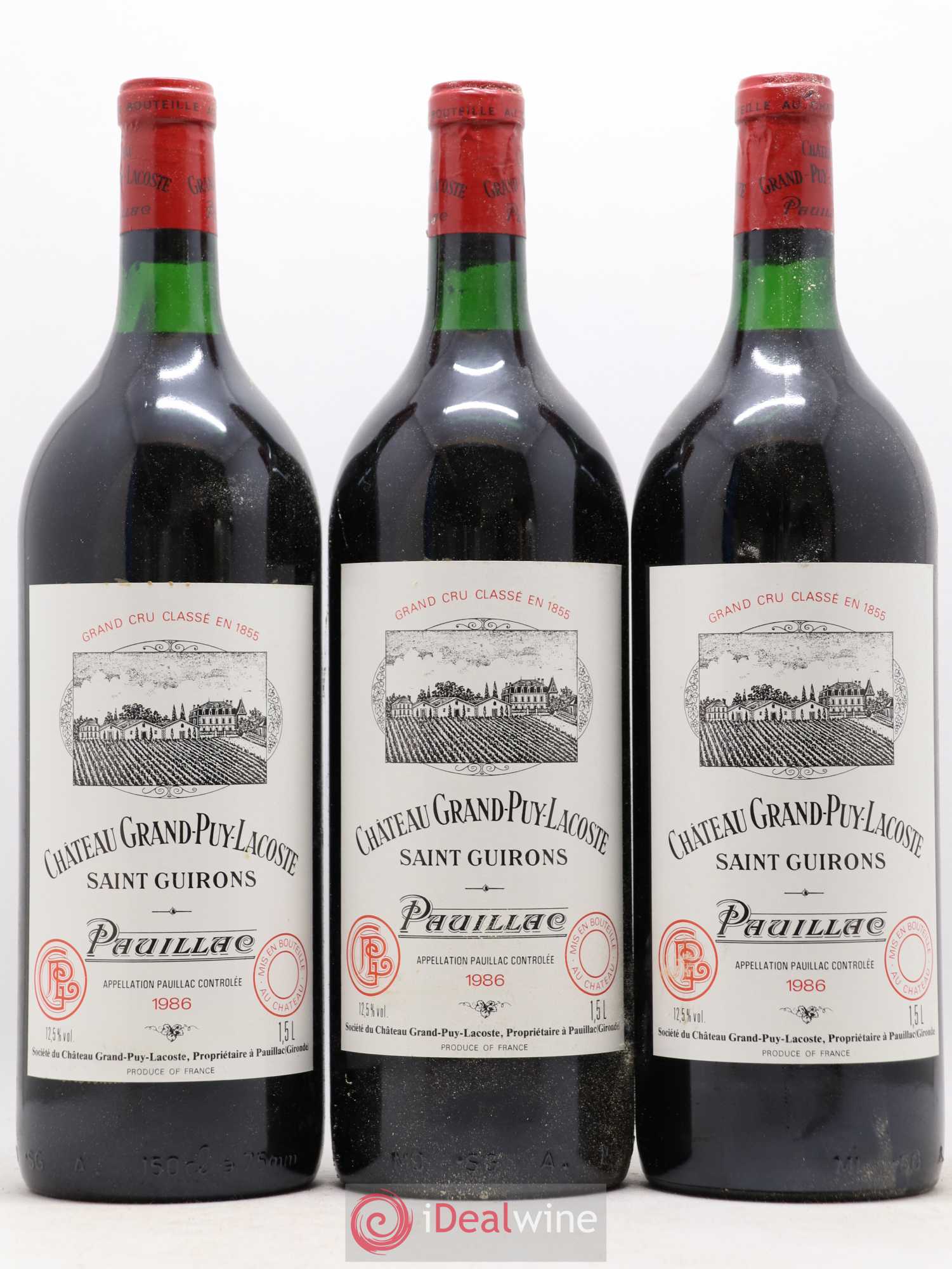 Château Grand Puy Lacoste 5ème Grand Cru Classé 1986 - Lot de 6 magnums - 2