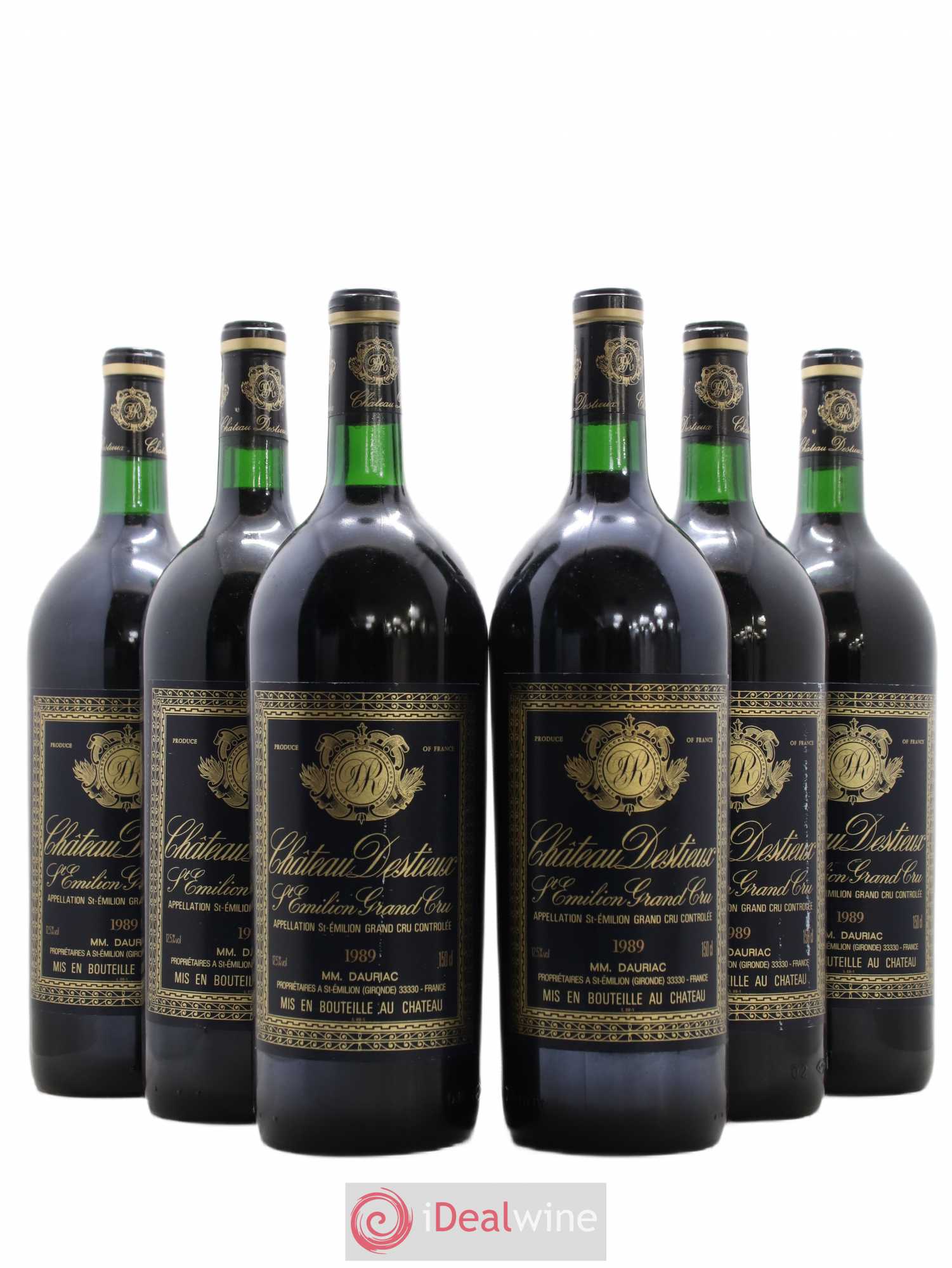Château Destieux Grand Cru Classé 1989 - Lot de 6 magnums - 0