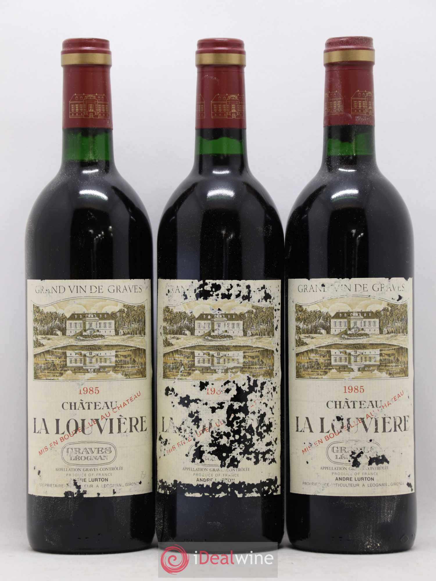 Château la Louvière 1985 - Lot de 12 bouteilles - 1