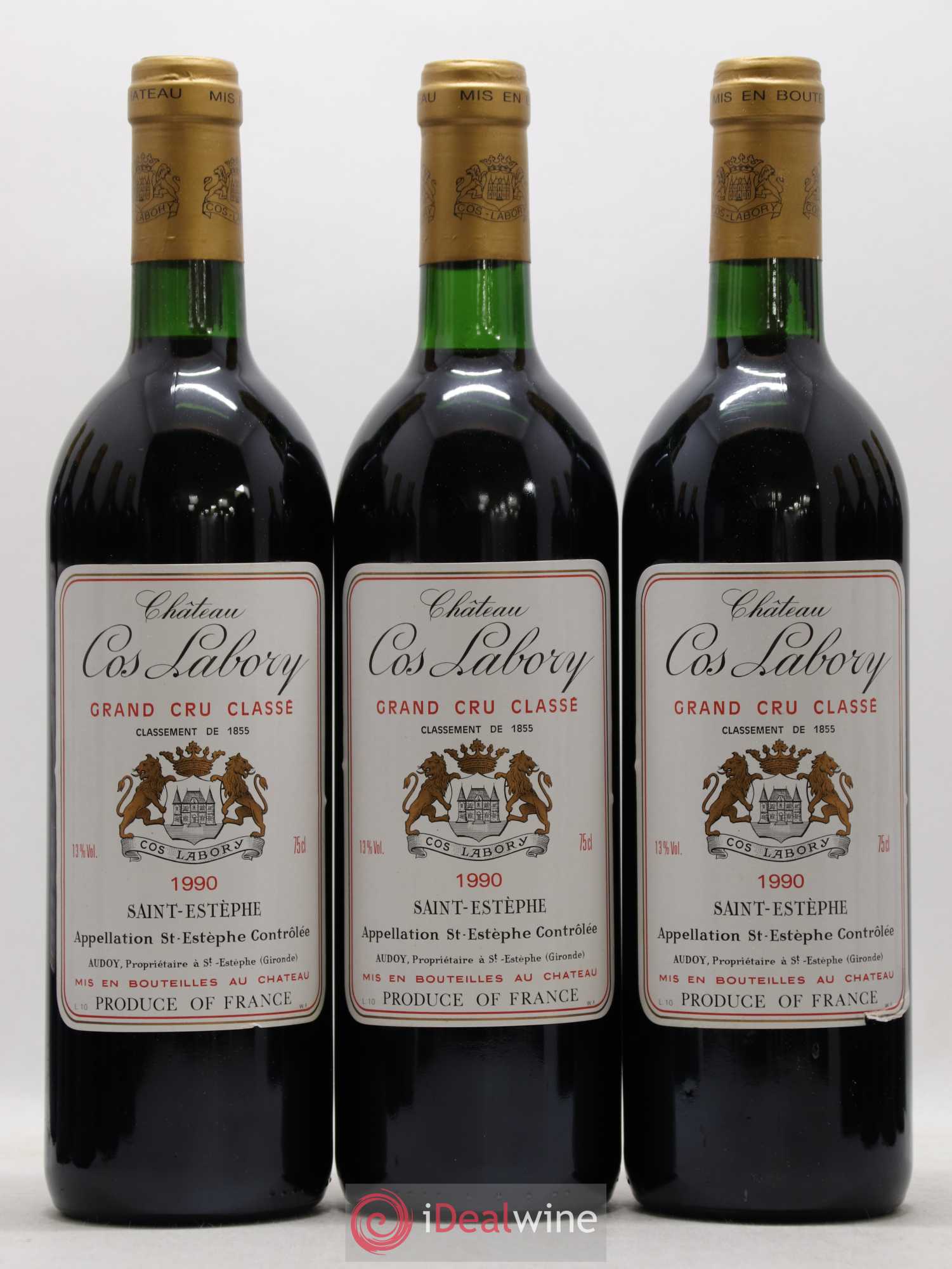 Château Cos Labory 5ème Grand Cru Classé 1990 - Lot de 12 bouteilles - 1