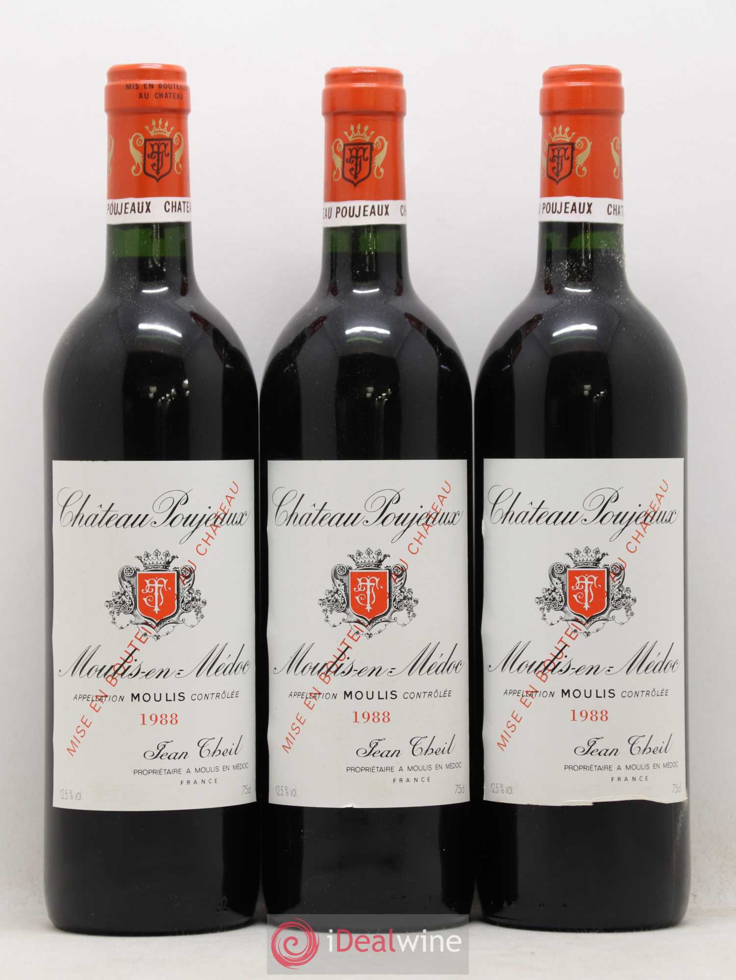 Château Poujeaux 1988 - Lot de 6 bouteilles - 1