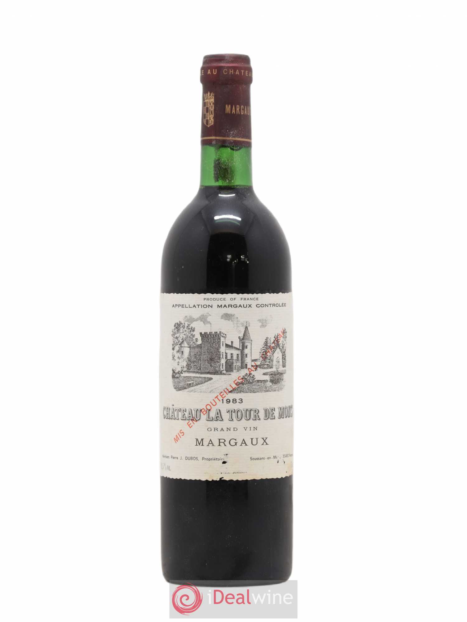 Château la Tour de Mons Cru Bourgeois 1983 - Lot de 1 bouteille - 0