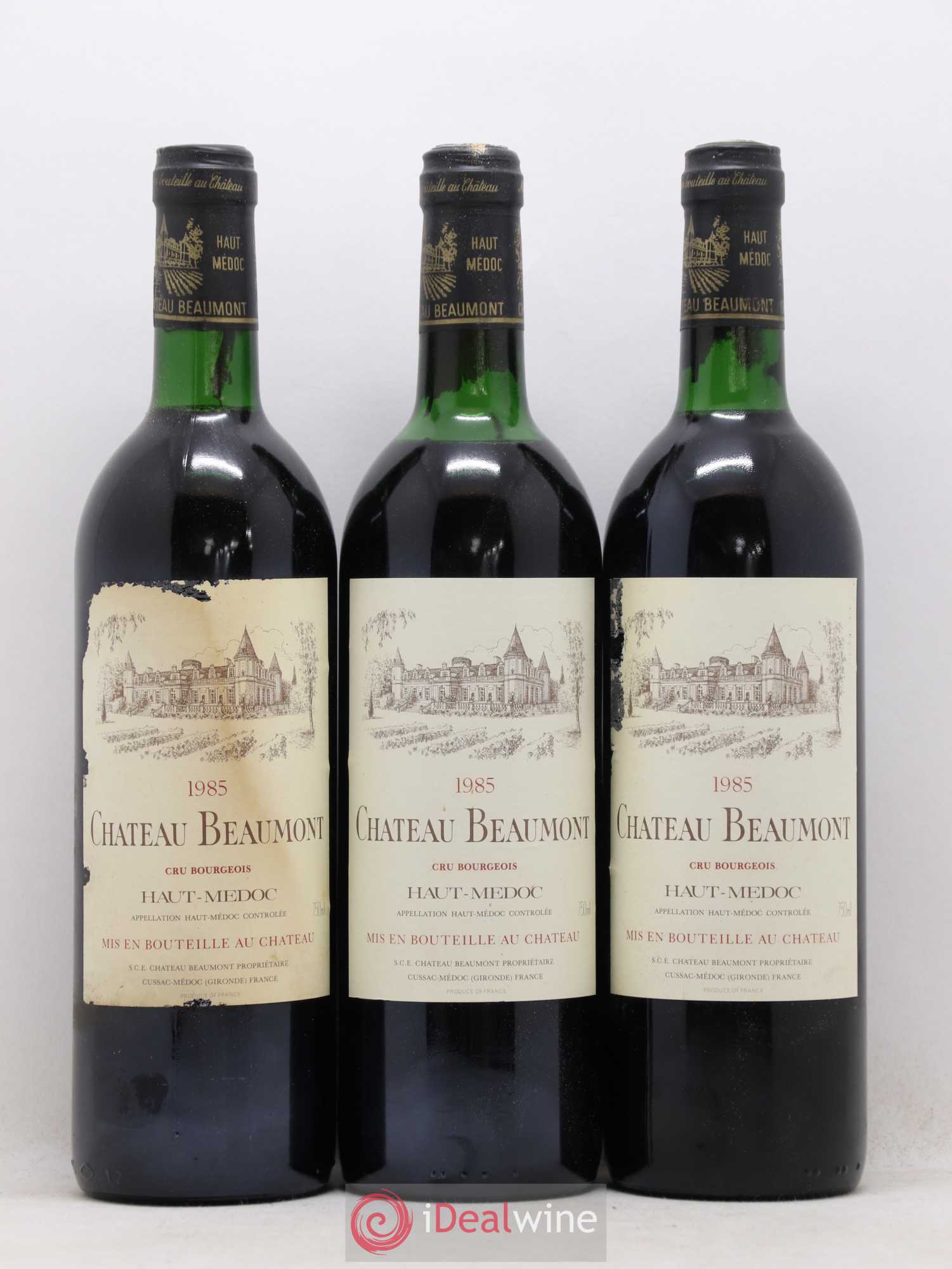 Château Beaumont Cru Bourgeois 1985 - Lot de 6 bouteilles - 1