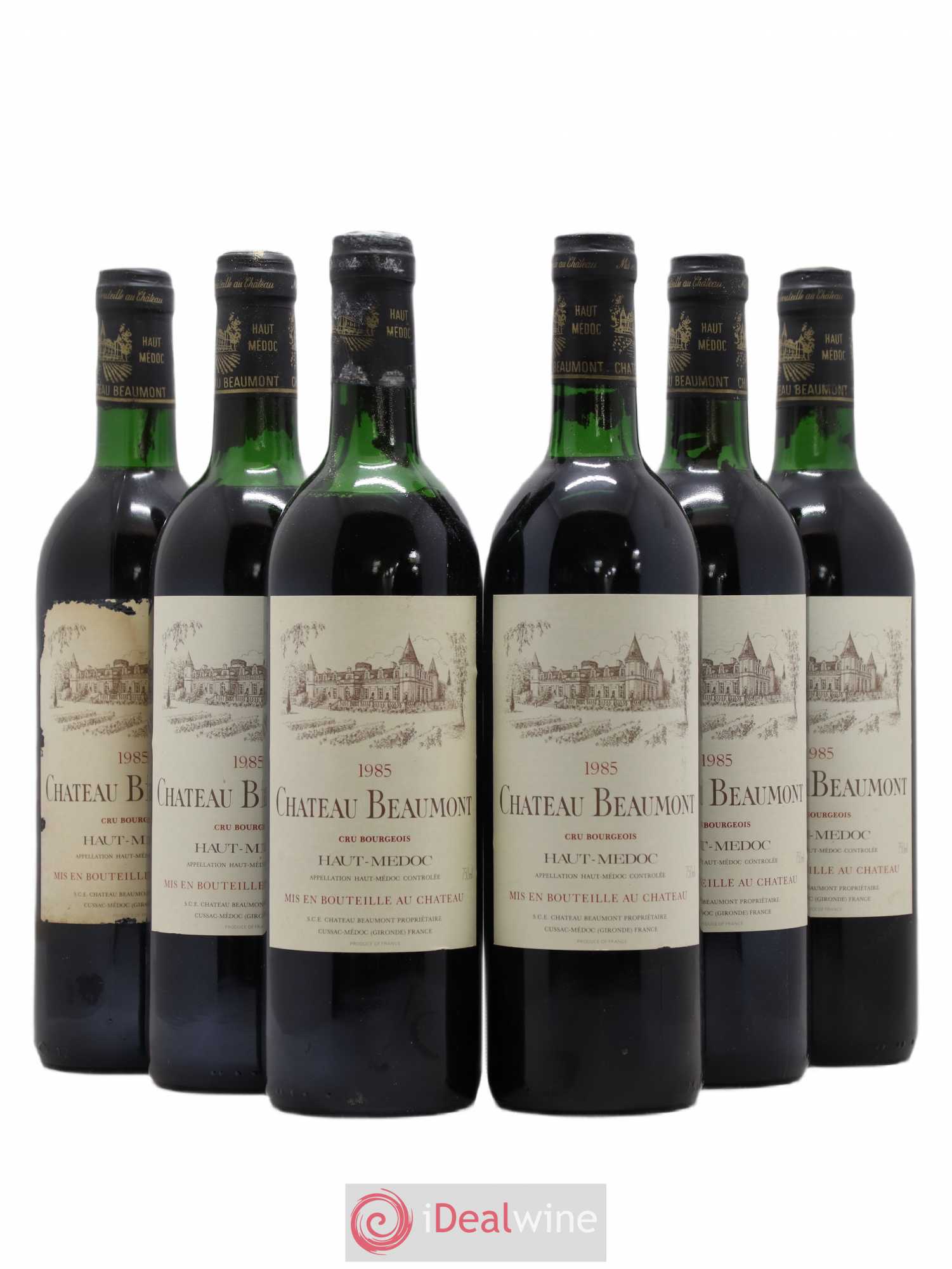 Château Beaumont Cru Bourgeois 1985 - Lot de 6 bouteilles - 0