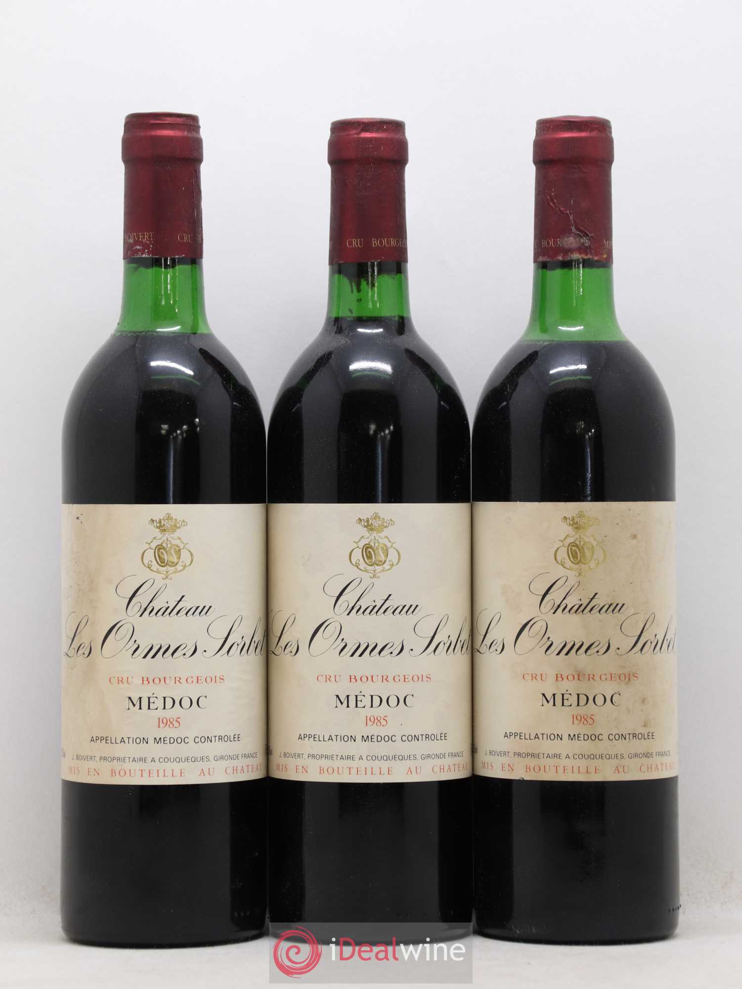 Château les Ormes Sorbet Cru Bourgeois 1985 - Lot de 12 bouteilles - 1