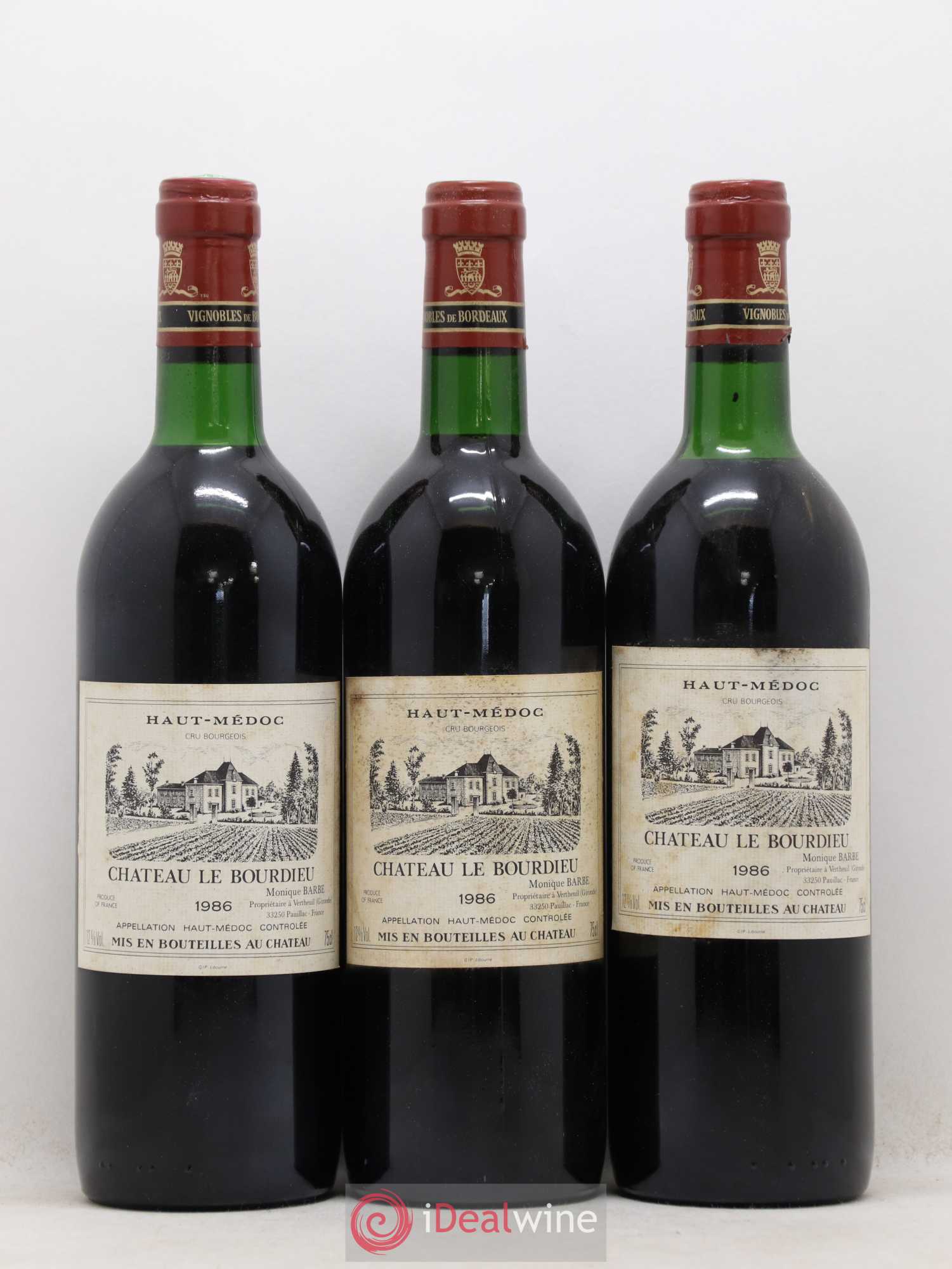 Château le Bourdieu Cru Bourgeois 1986 - Lot de 12 bouteilles - 2
