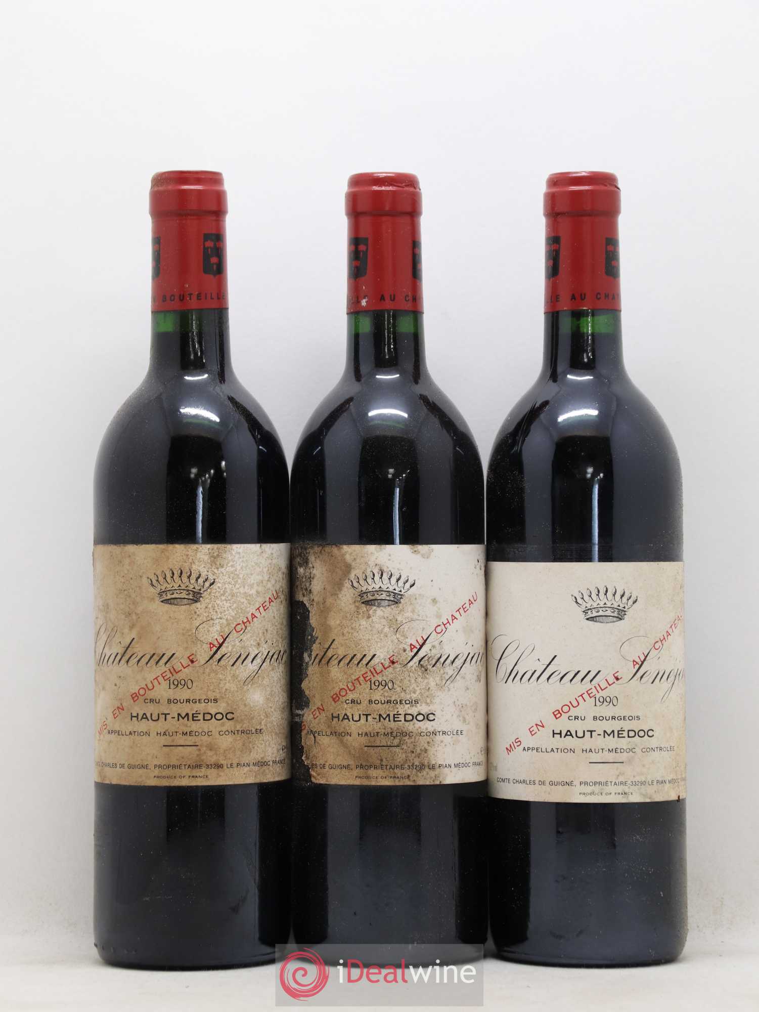 Château Sénejac Cru Bourgeois 1990 - Lot de 12 bouteilles - 1