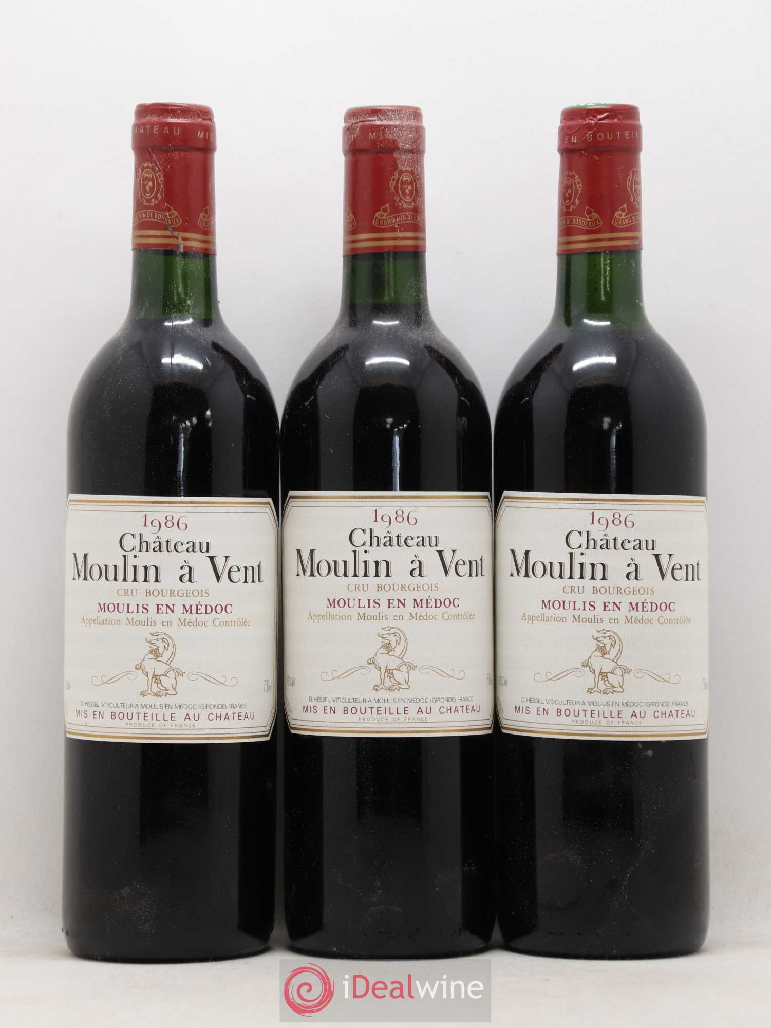 Château Moulin à Vent Cru Bourgeois 1986 - Lot de 12 bouteilles - 3