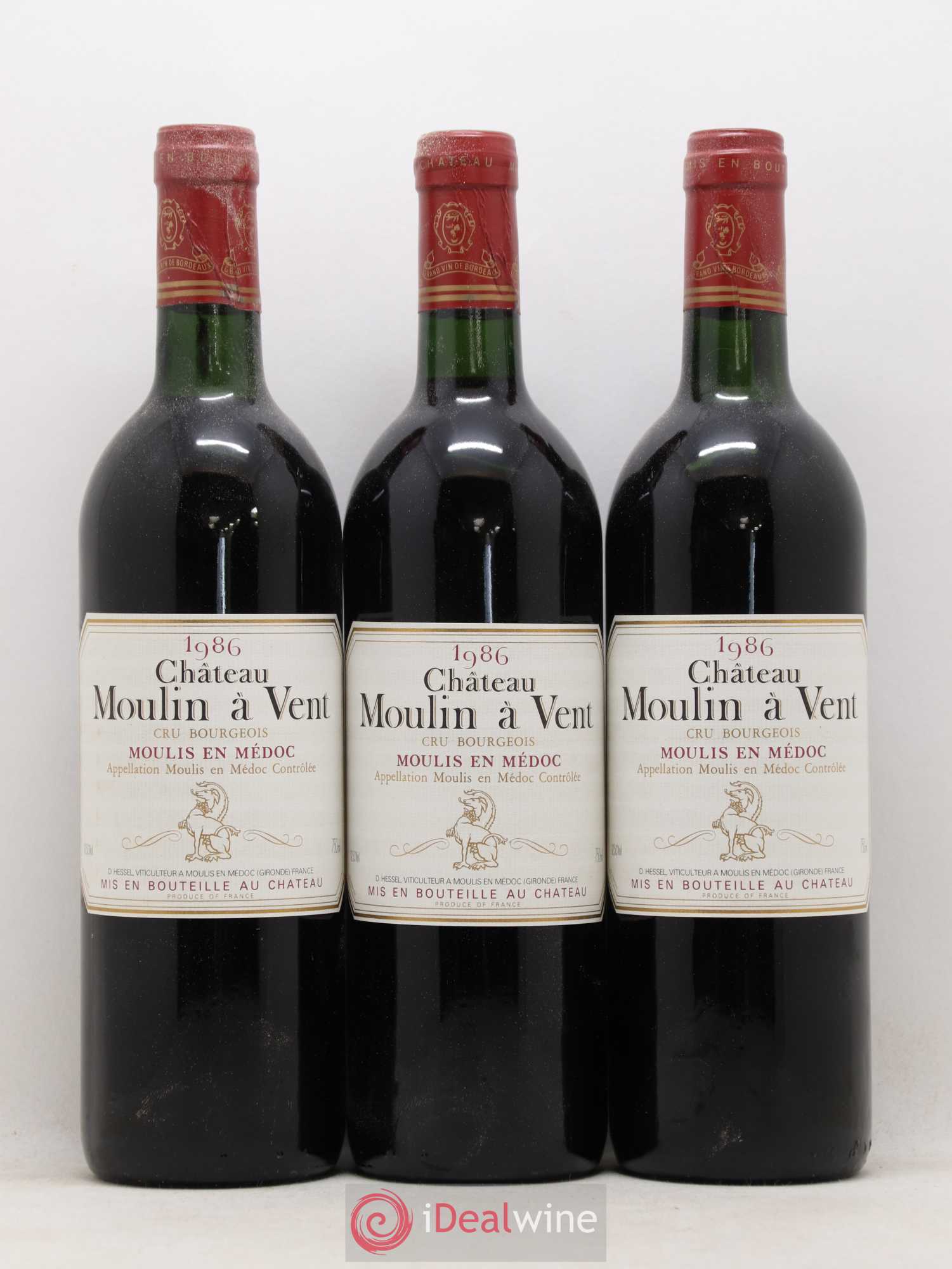 Château Moulin à Vent Cru Bourgeois 1986 - Lot de 12 bouteilles - 4