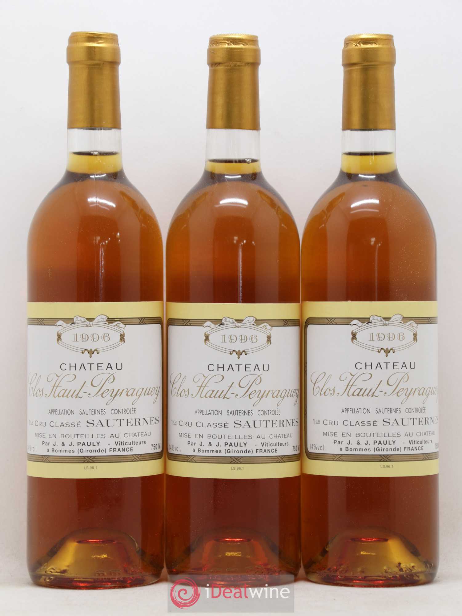 Clos Haut-Peyraguey 1er Grand Cru Classé 1996 - Lotto di 12 bottiglie - 1