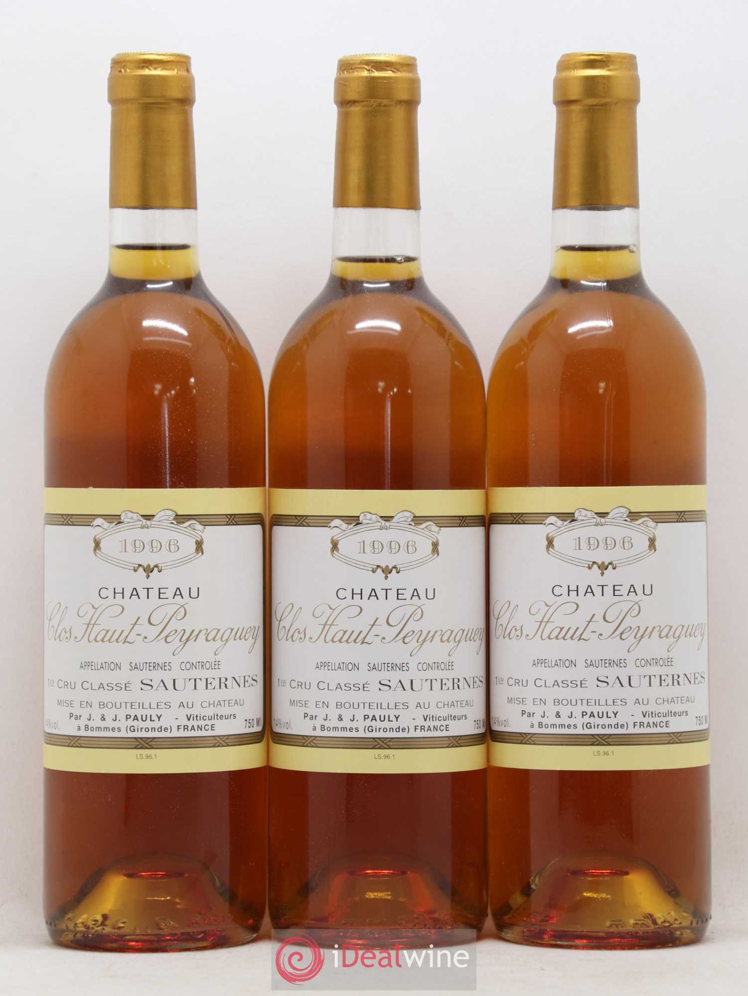 Clos Haut-Peyraguey 1er Grand Cru Classé 1996 - Lotto di 12 bottiglie - 2