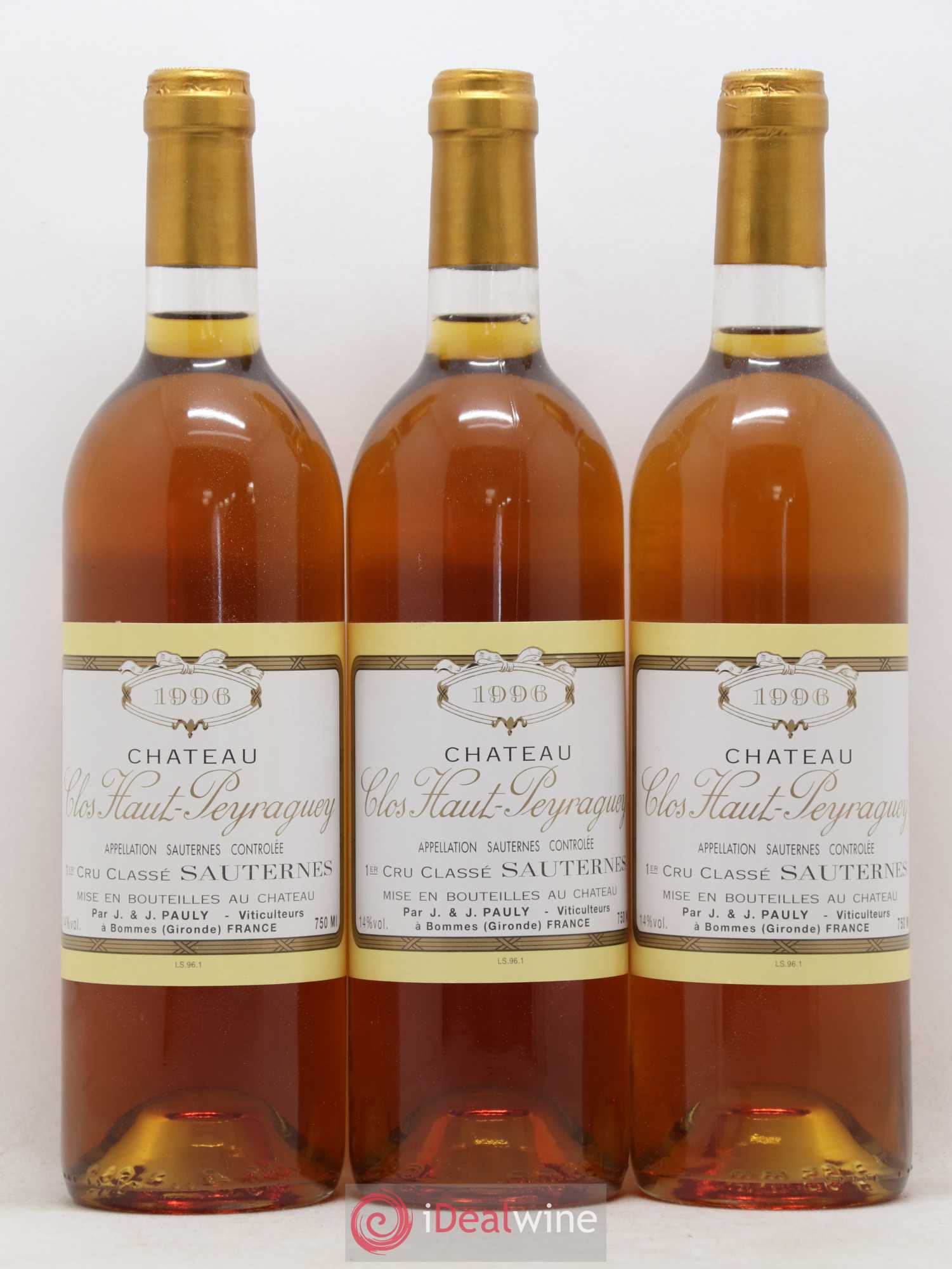 Clos Haut-Peyraguey 1er Grand Cru Classé 1996 - Lotto di 12 bottiglie - 3