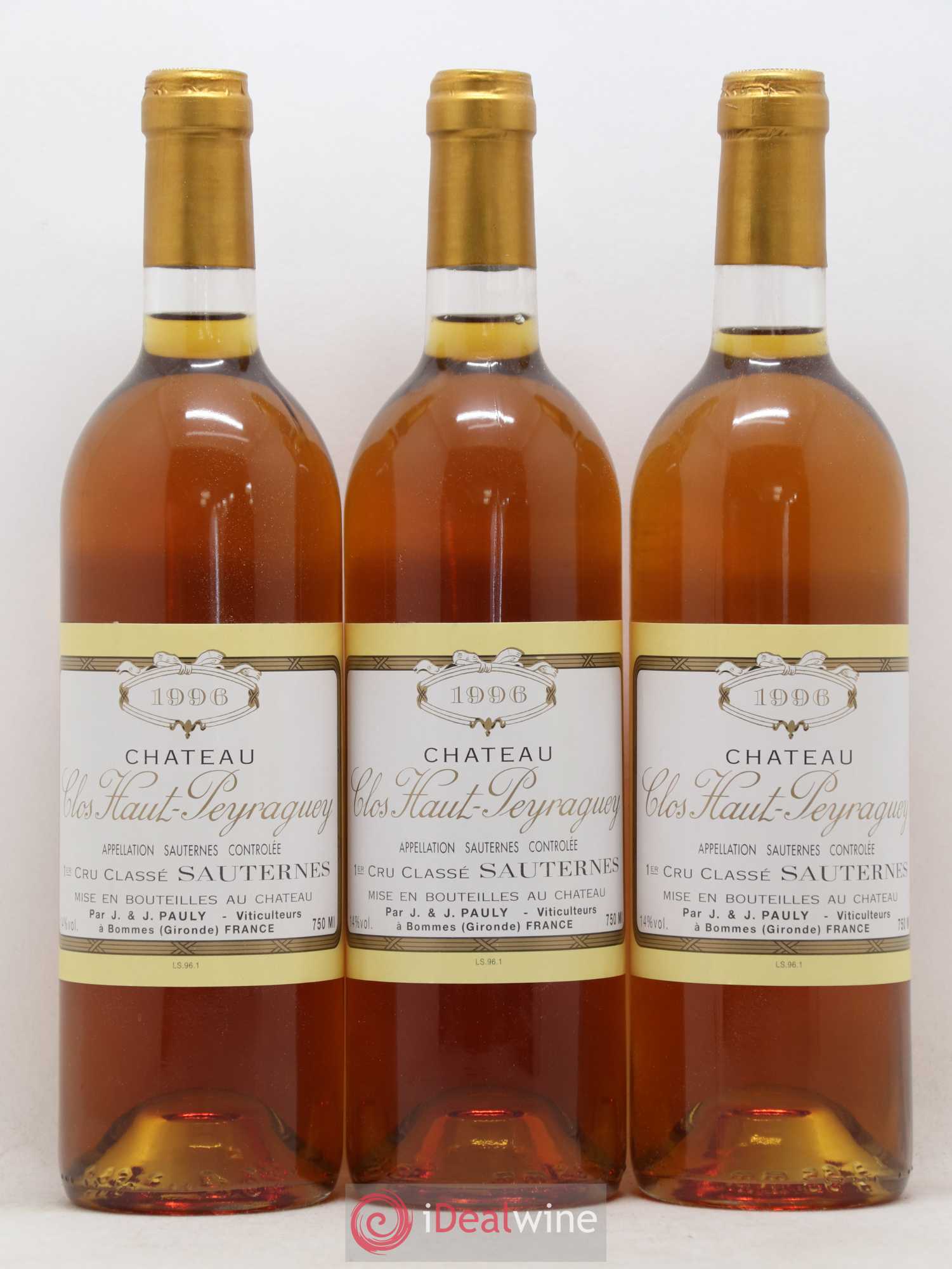 Clos Haut-Peyraguey 1er Grand Cru Classé 1996 - Lotto di 12 bottiglie - 4