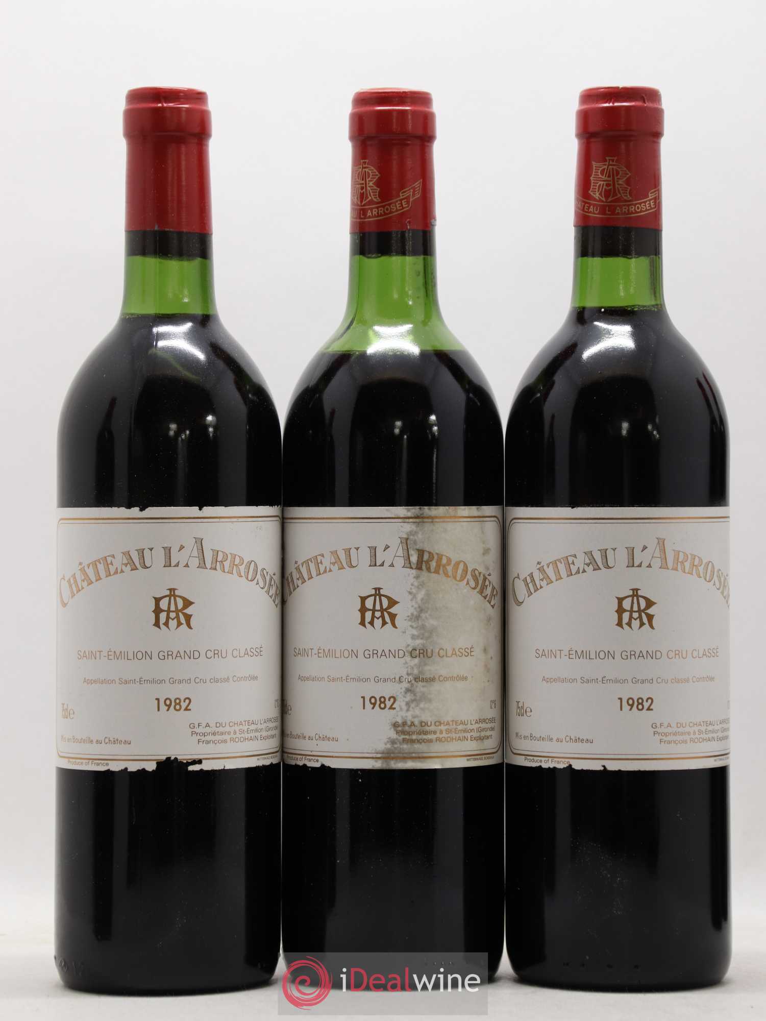 Château l' Arrosée Grand Cru Classé 1982 - Lot de 12 bouteilles - 3