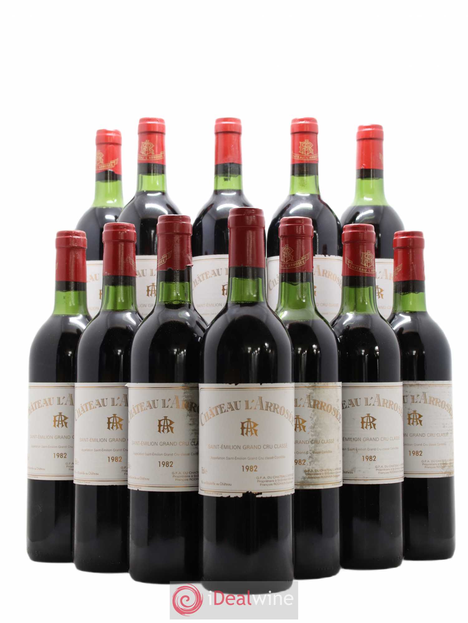 Château l' Arrosée Grand Cru Classé 1982 - Lot de 12 bouteilles - 0