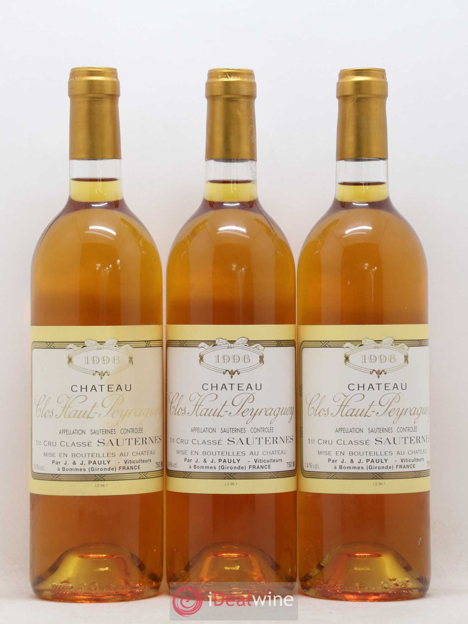 Clos Haut-Peyraguey 1er Grand Cru Classé 1996 - Lotto di 12 bottiglie - 3