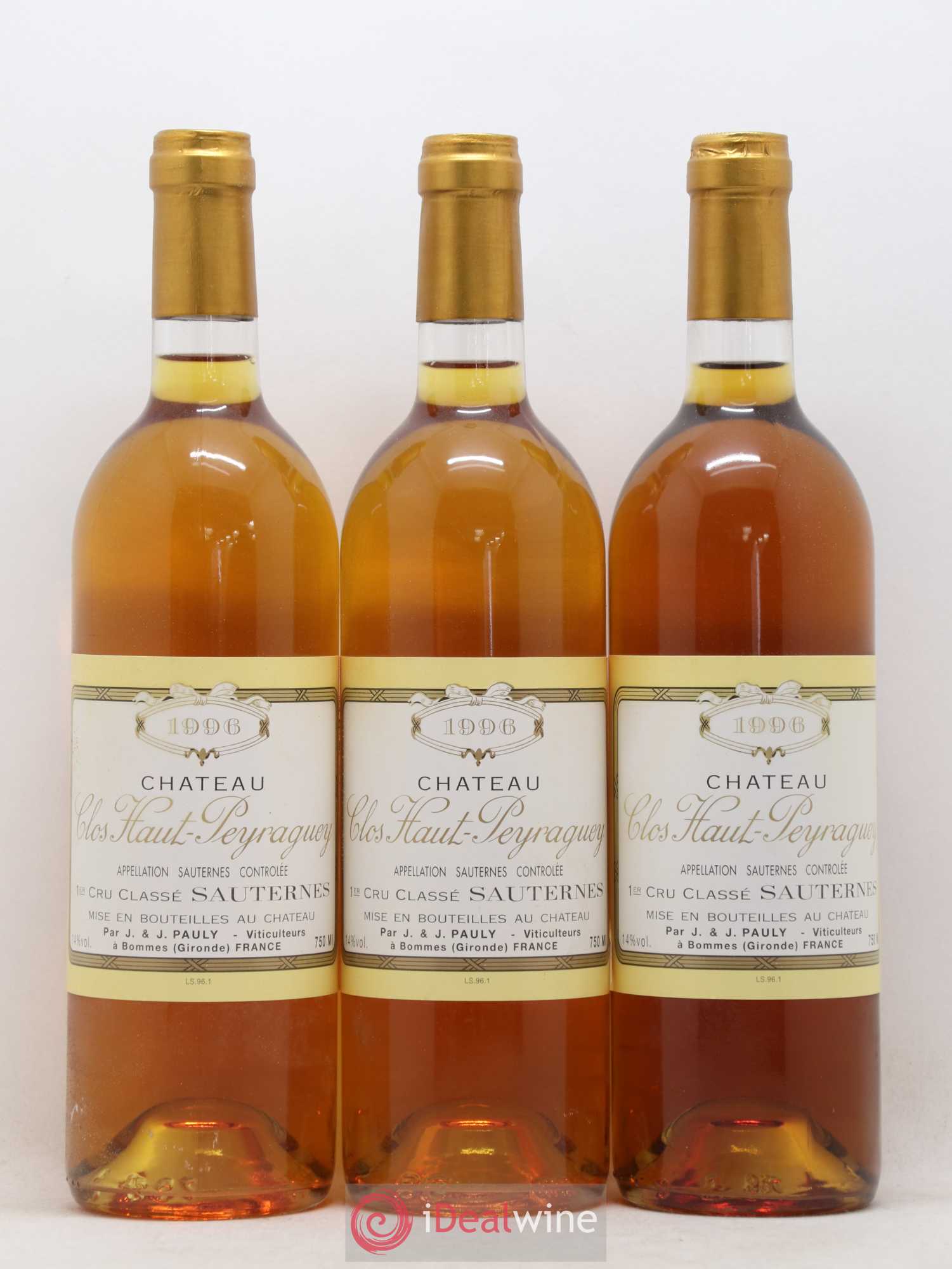 Clos Haut-Peyraguey 1er Grand Cru Classé 1996 - Lotto di 12 bottiglie - 4
