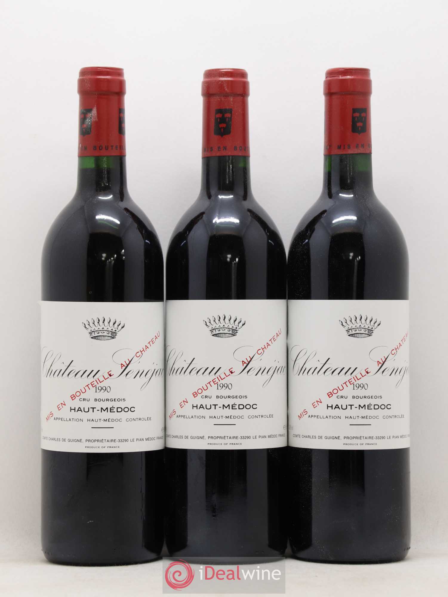 Château Sénejac Cru Bourgeois 1990 - Lot de 12 bouteilles - 1