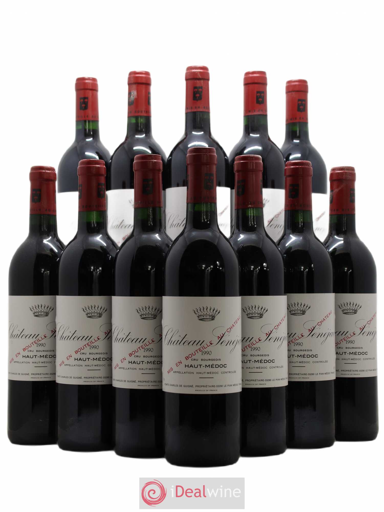 Château Sénejac Cru Bourgeois 1990 - Lot de 12 bouteilles - 0