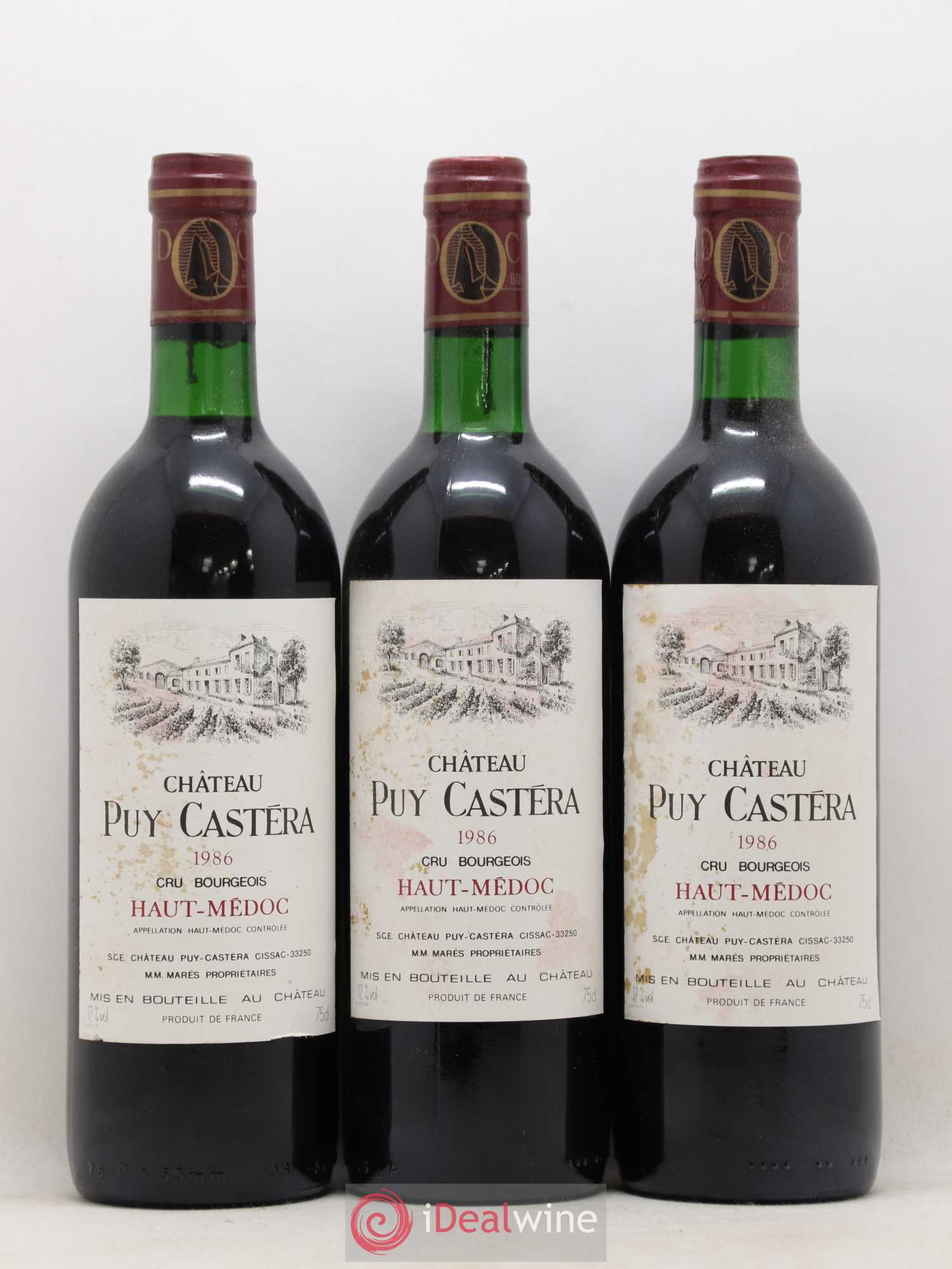 Château Puy Castera Cru Bourgeois 1986 - Lot de 12 bouteilles - 1