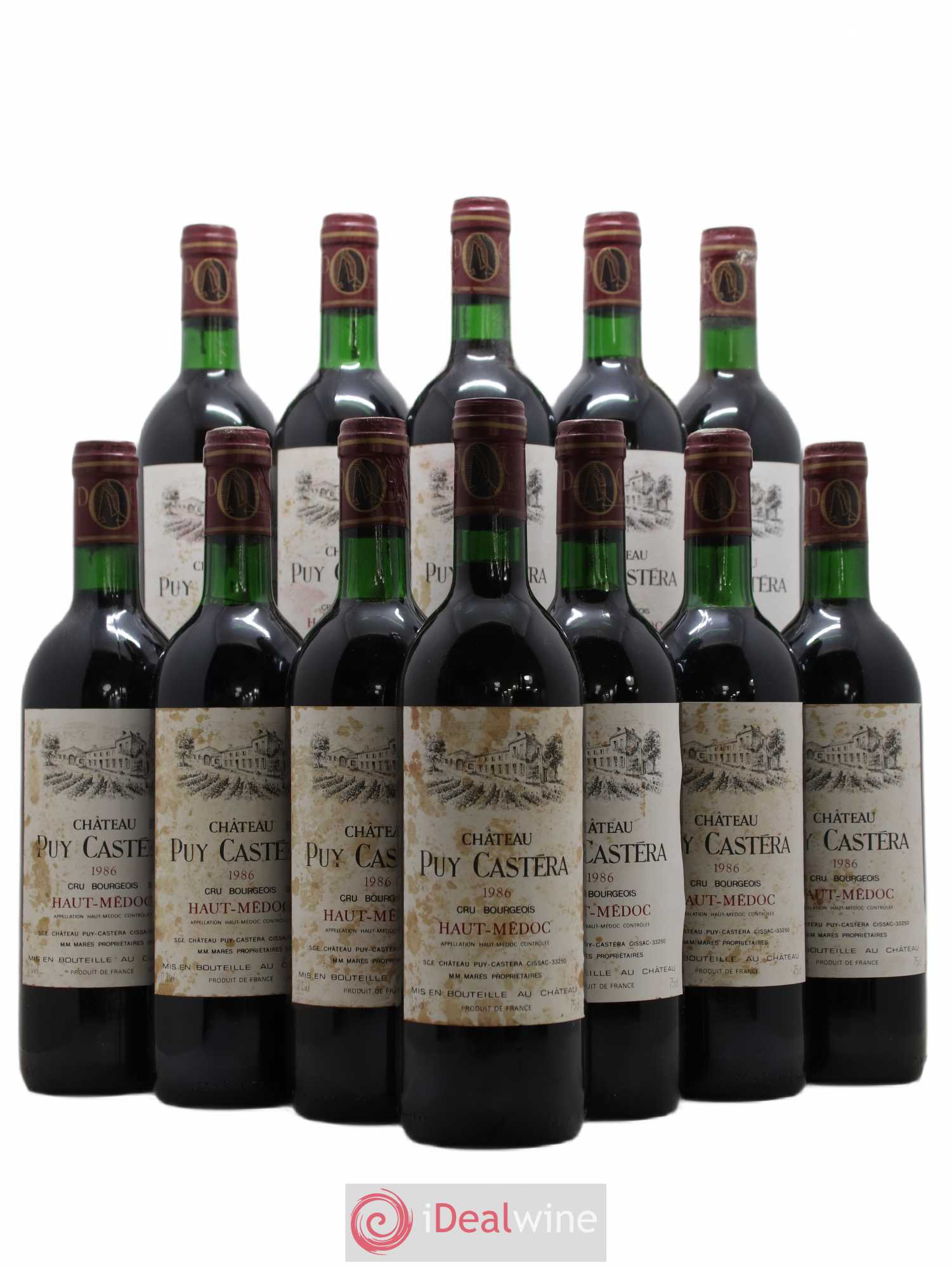 Château Puy Castera Cru Bourgeois 1986 - Lot de 12 bouteilles - 0