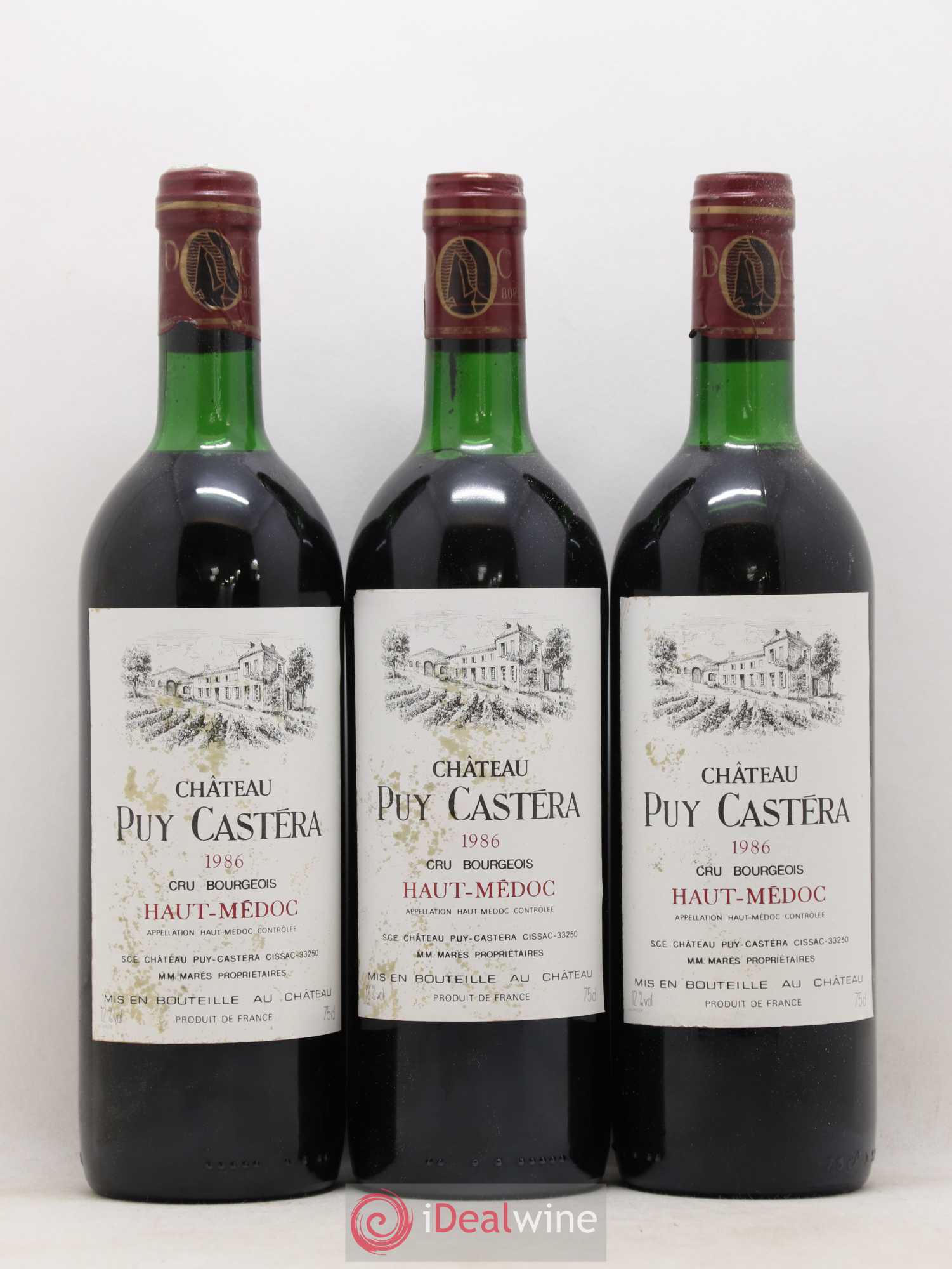 Château Puy Castera Cru Bourgeois 1986 - Lot de 12 bouteilles - 1