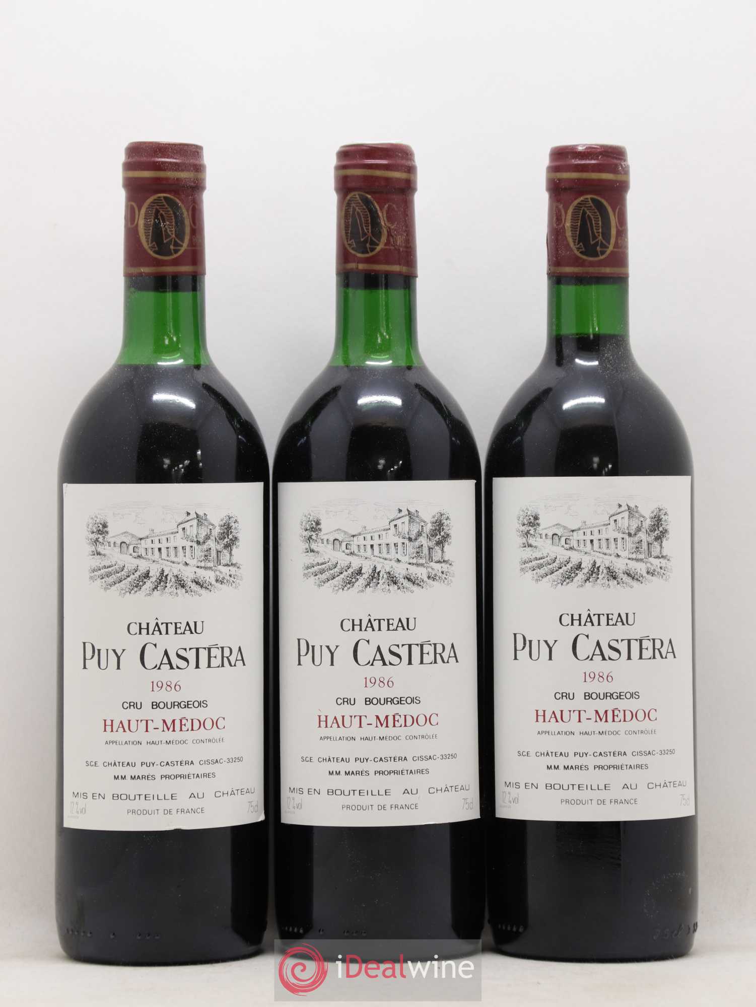Château Puy Castera Cru Bourgeois 1986 - Lot de 12 bouteilles - 1