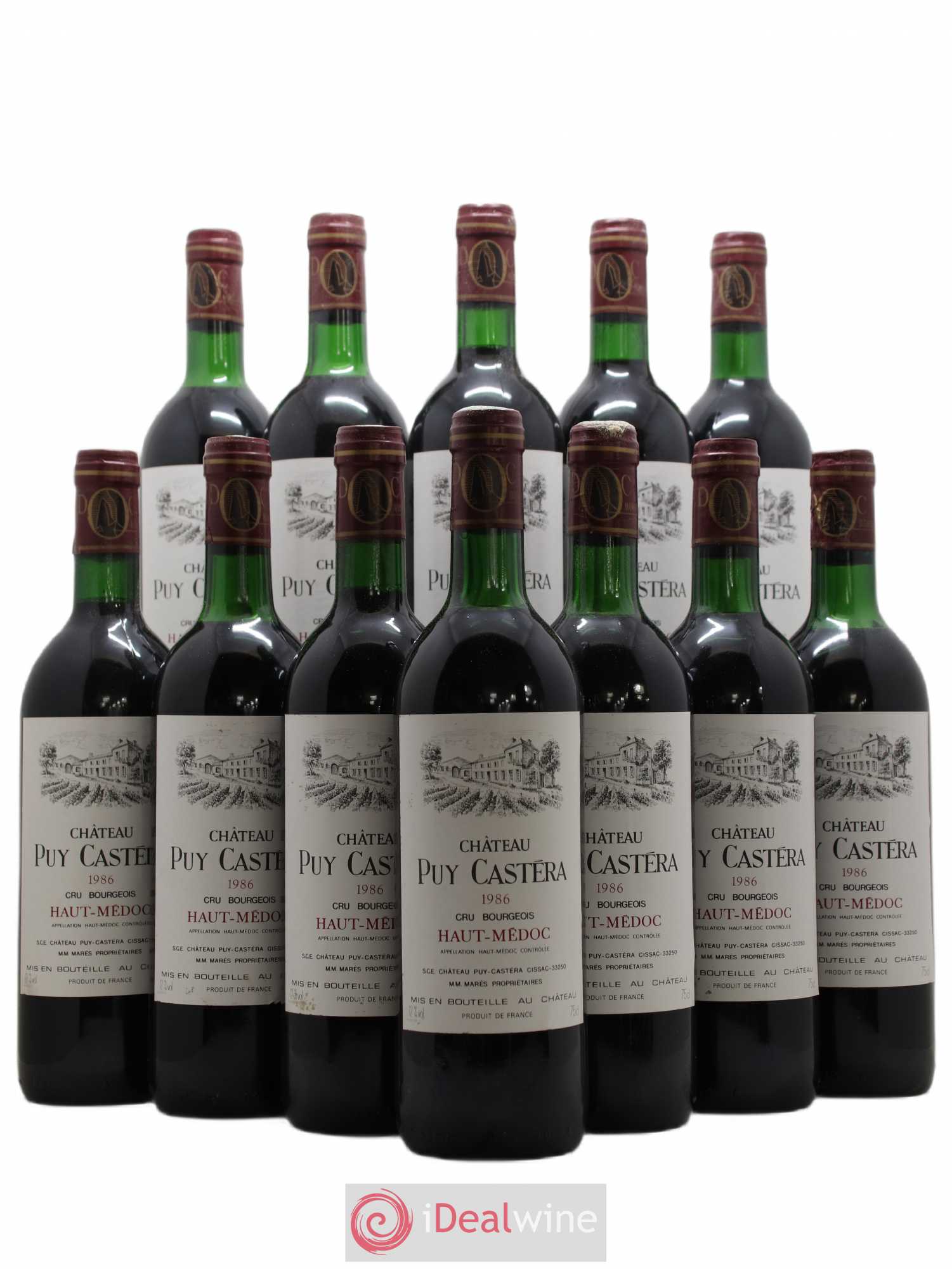 Château Puy Castera Cru Bourgeois 1986 - Lot de 12 bouteilles - 0