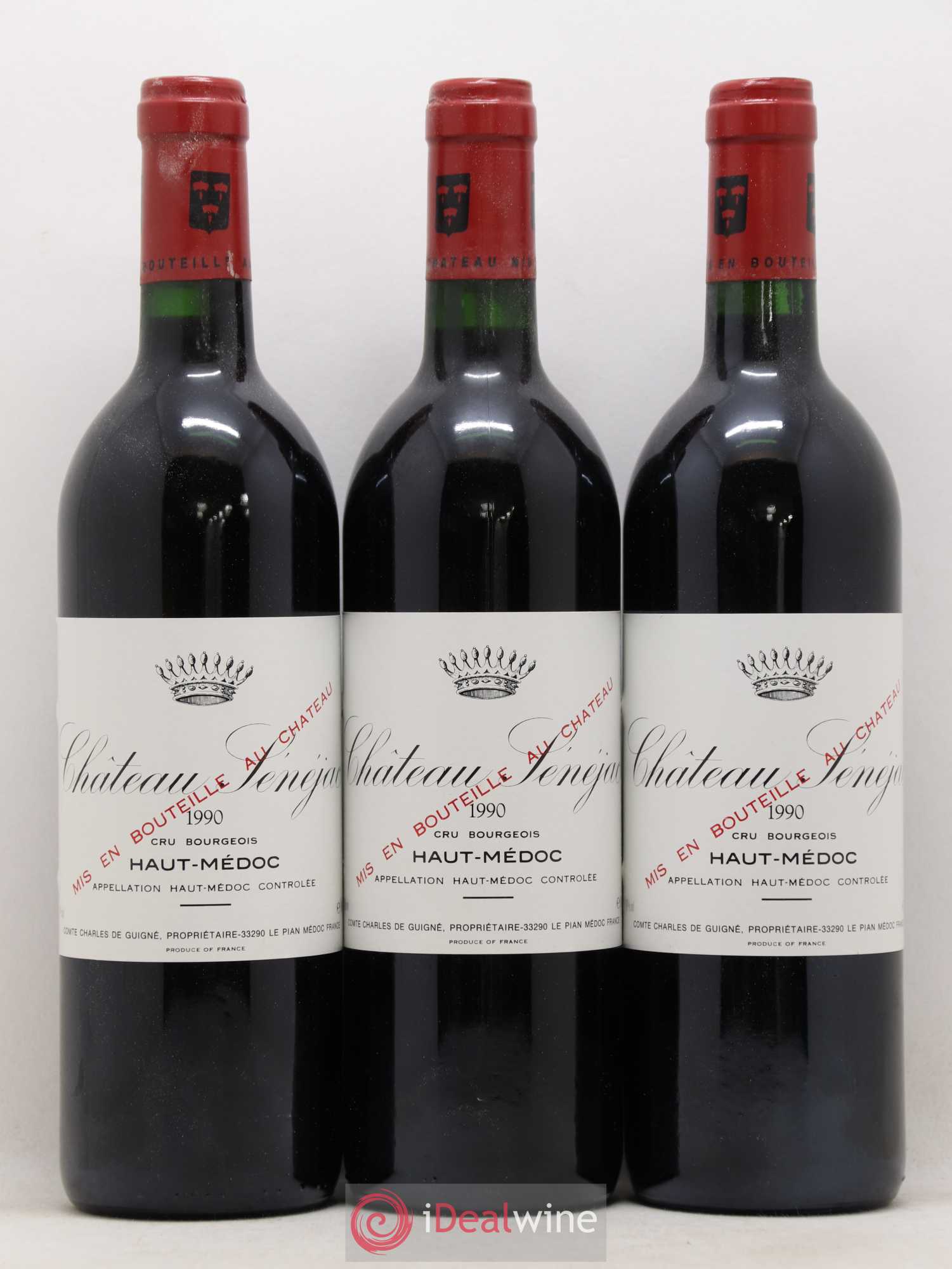 Château Sénejac Cru Bourgeois 1990 - Lot de 12 bouteilles - 1