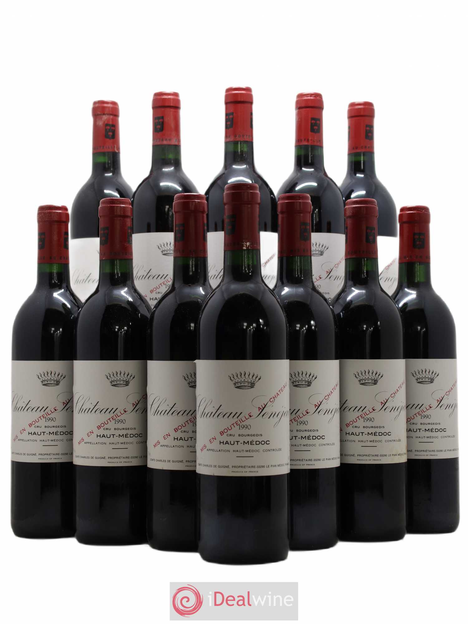 Château Sénejac Cru Bourgeois 1990 - Lot de 12 bouteilles - 0