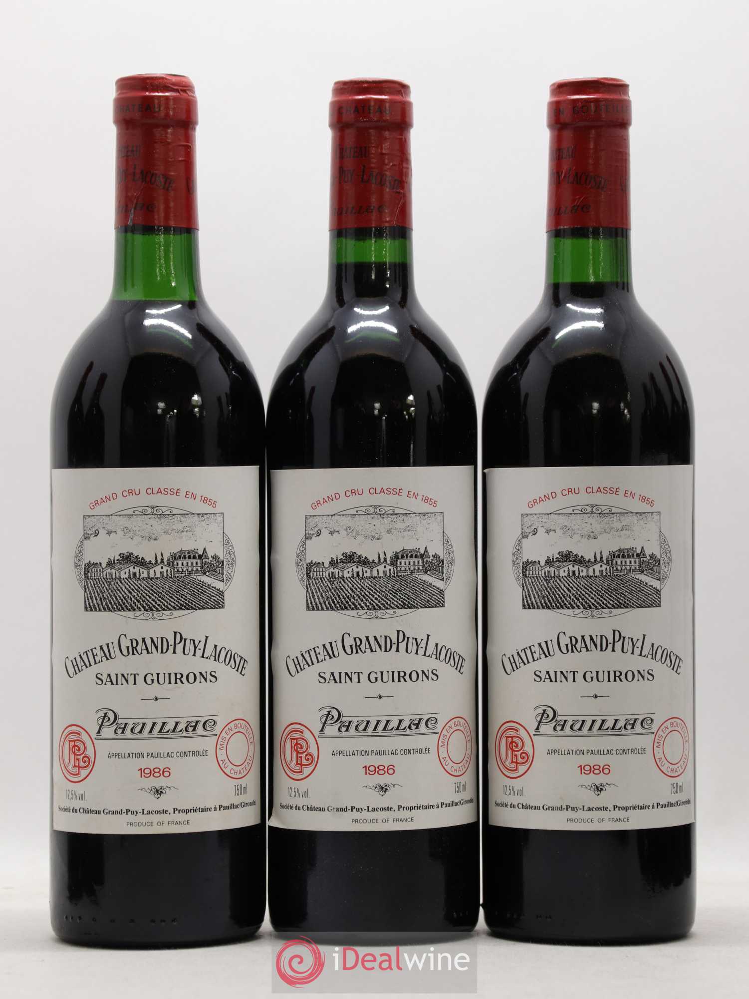 Château Grand Puy Lacoste 5ème Grand Cru Classé 1986 - Lot de 12 bouteilles - 2