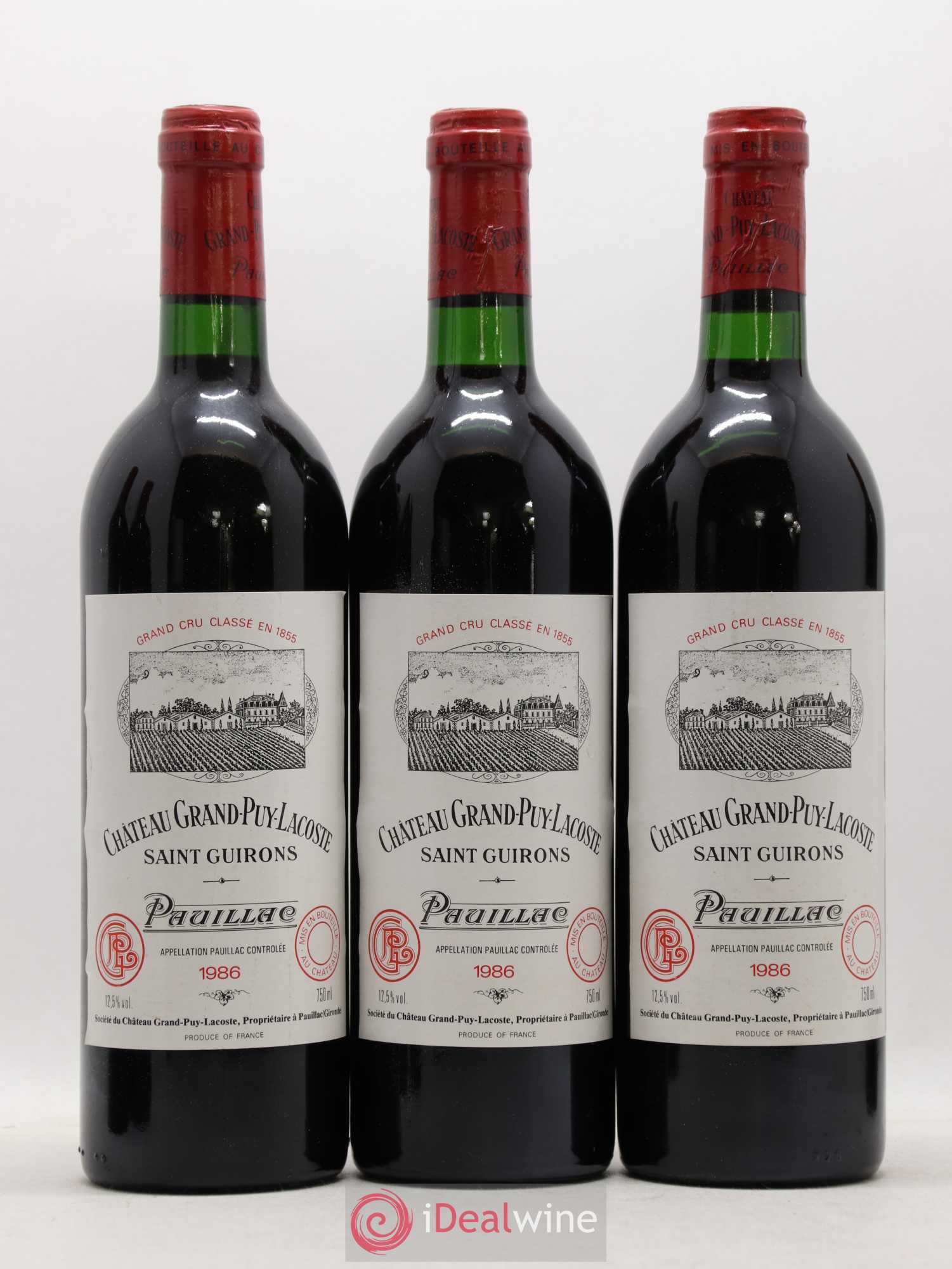 Château Grand Puy Lacoste 5ème Grand Cru Classé 1986 - Lot de 12 bouteilles - 3