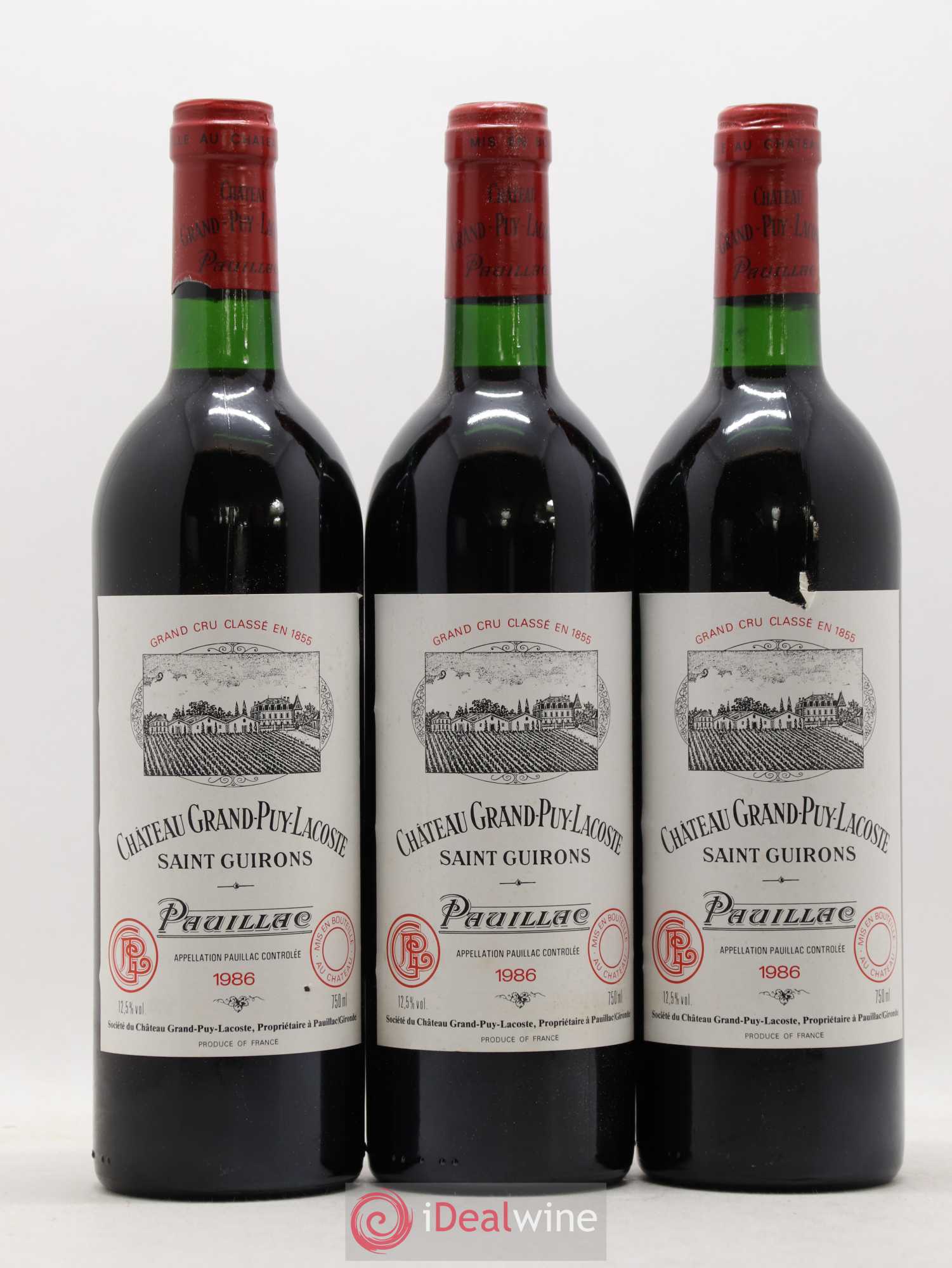 Château Grand Puy Lacoste 5ème Grand Cru Classé 1986 - Lot de 12 bouteilles - 4