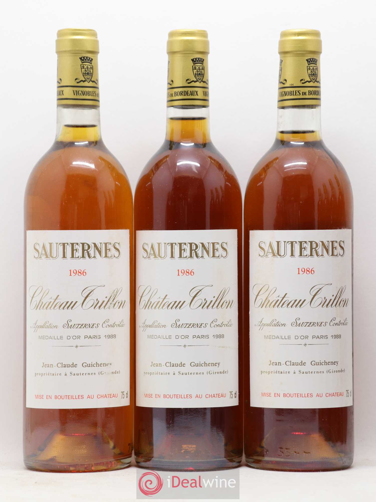 Sauternes Château Trillon 1986 - Lotto di 12 bottiglie - 2