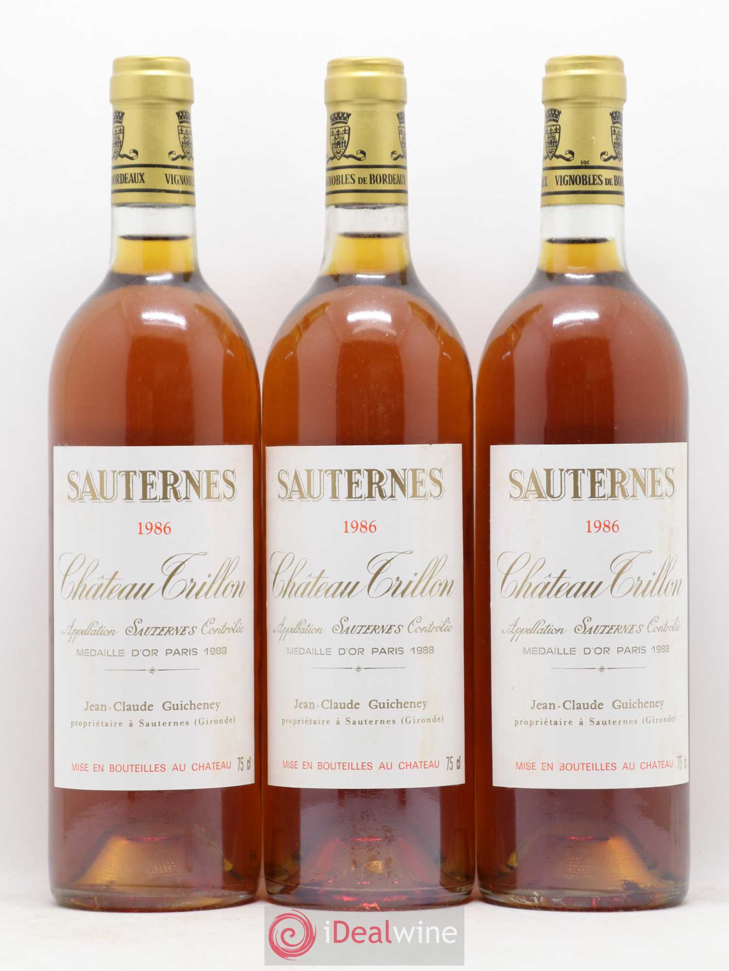 Sauternes Château Trillon 1986 - Lotto di 12 bottiglie - 4