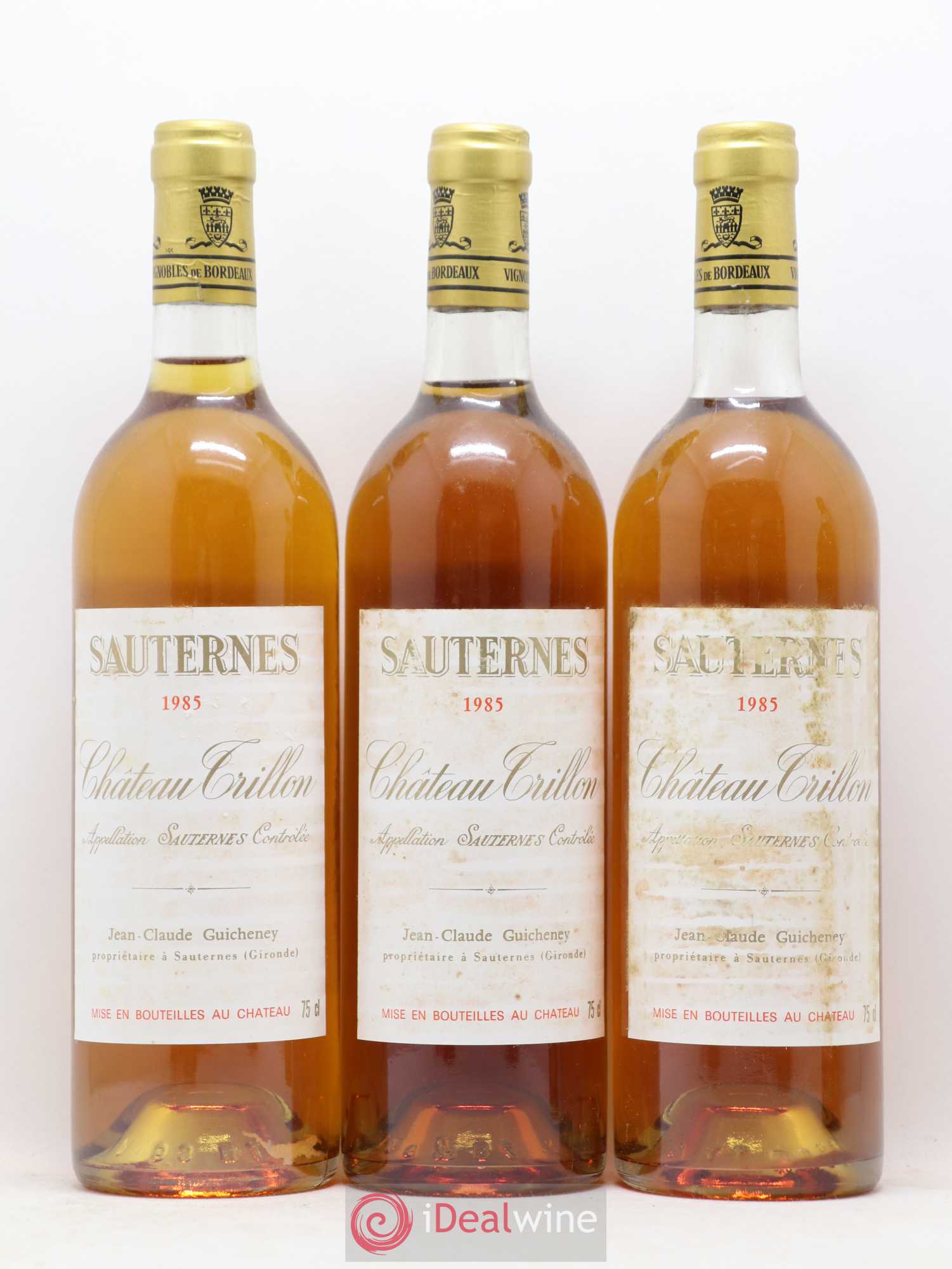 Sauternes Château Trillon 1985 - Lotto di 12 bottiglie - 3
