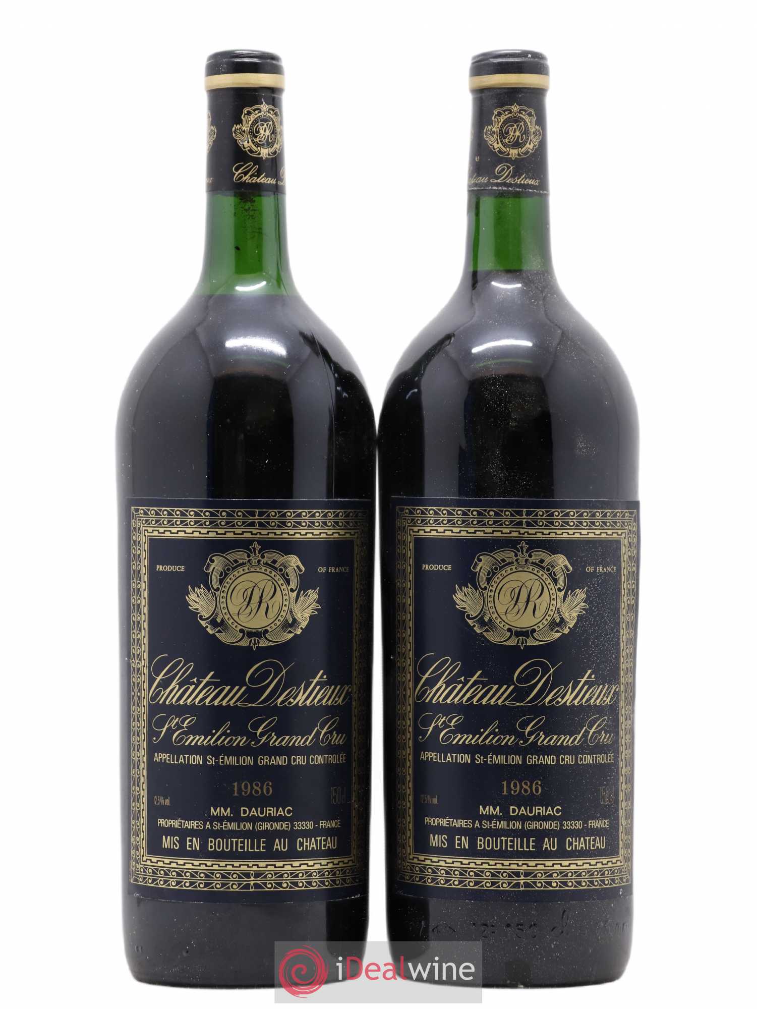 Château Destieux Grand Cru Classé 1986 - Lot de 2 magnums - 0