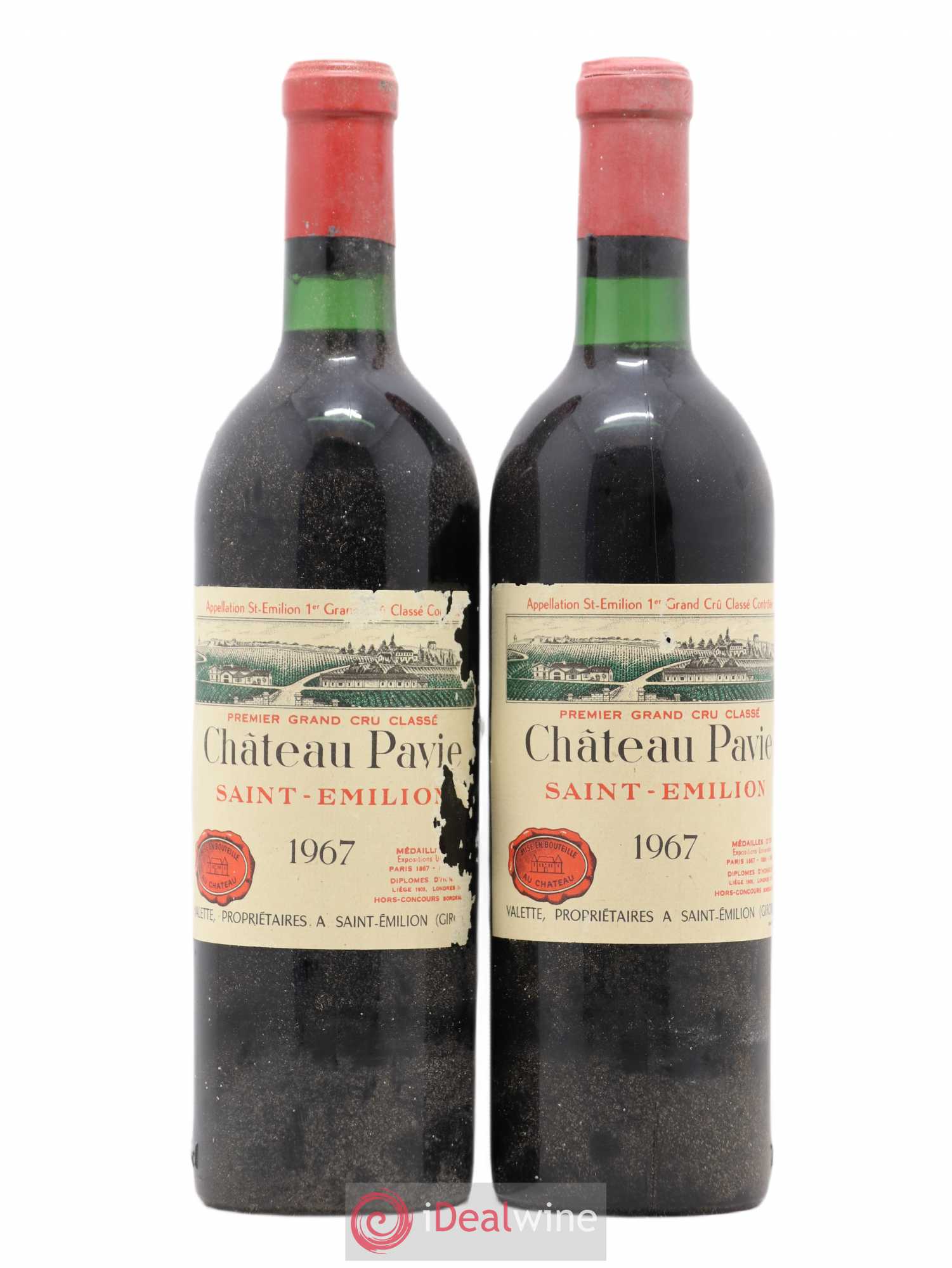 Château Pavie 1er Grand Cru Classé A 1967 - Lot de 2 bouteilles - 0