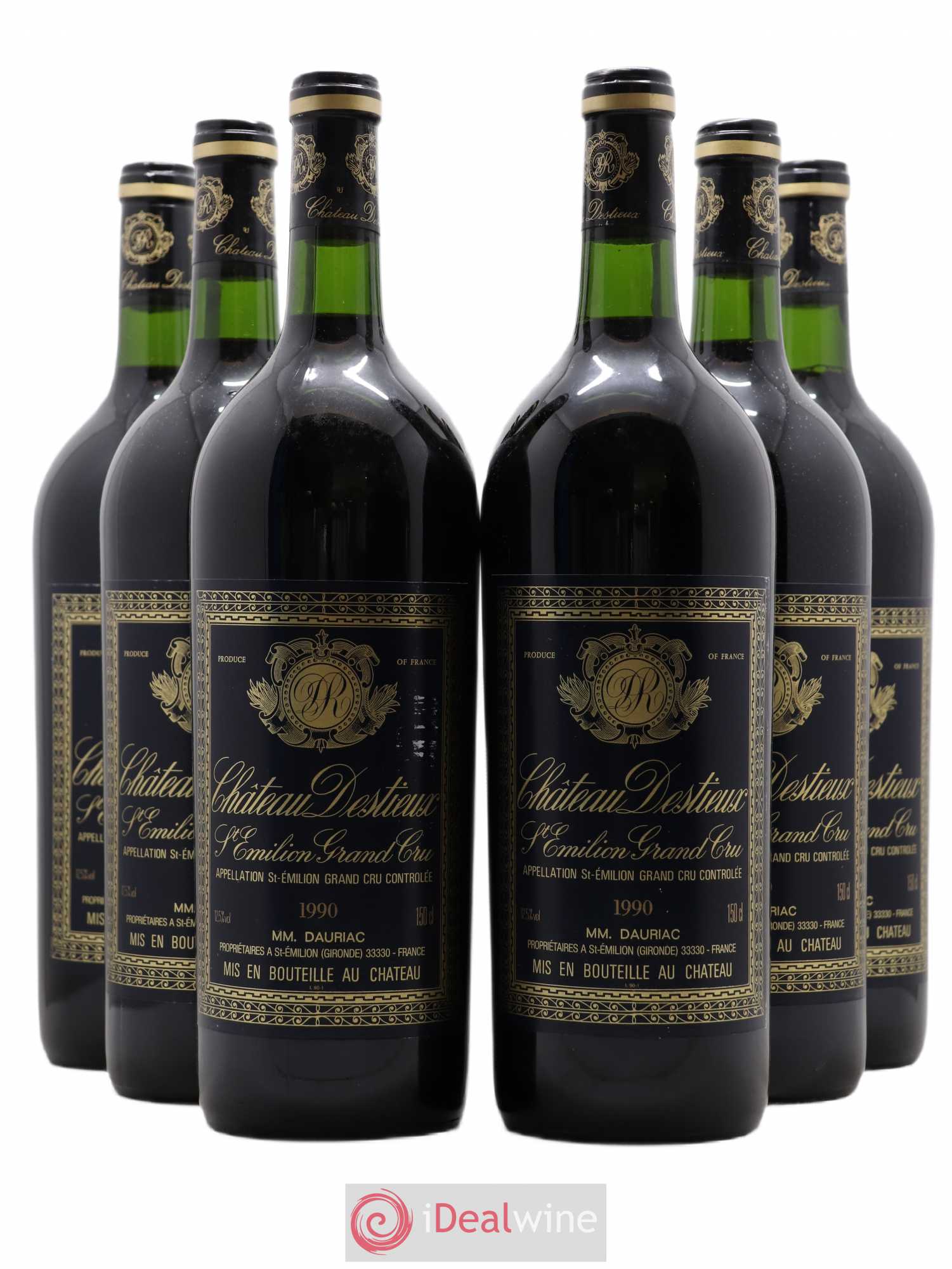 Château Destieux Grand Cru Classé 1990 - Lot de 6 magnums - 0